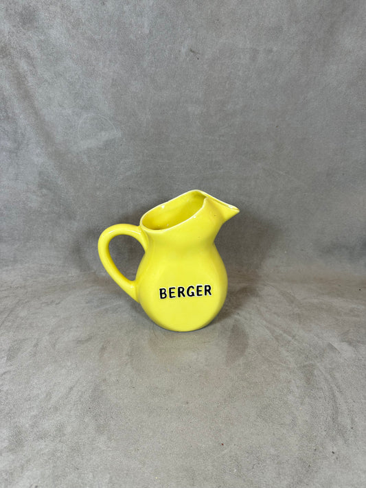 Berger water jug ​​in yellow ceramic Made in France vintage Year 1970