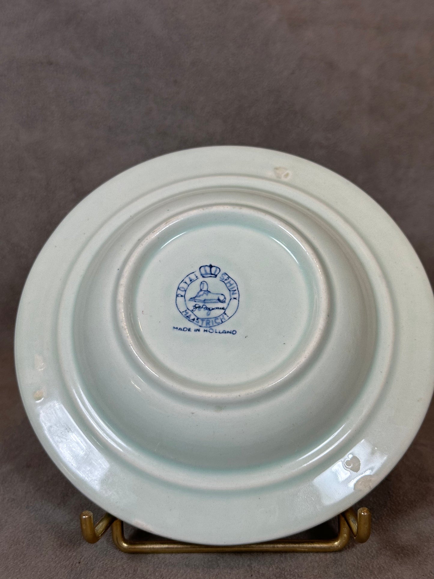 Vintage Lucas Bols liqueur gins ashtray in earthenware Made in France 1960