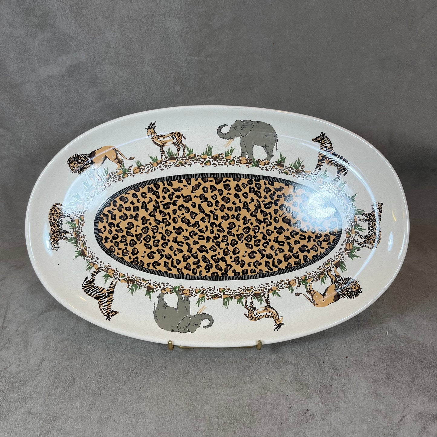 RARE Geneviève Lethu dish Tanganyika line made in France 1990s