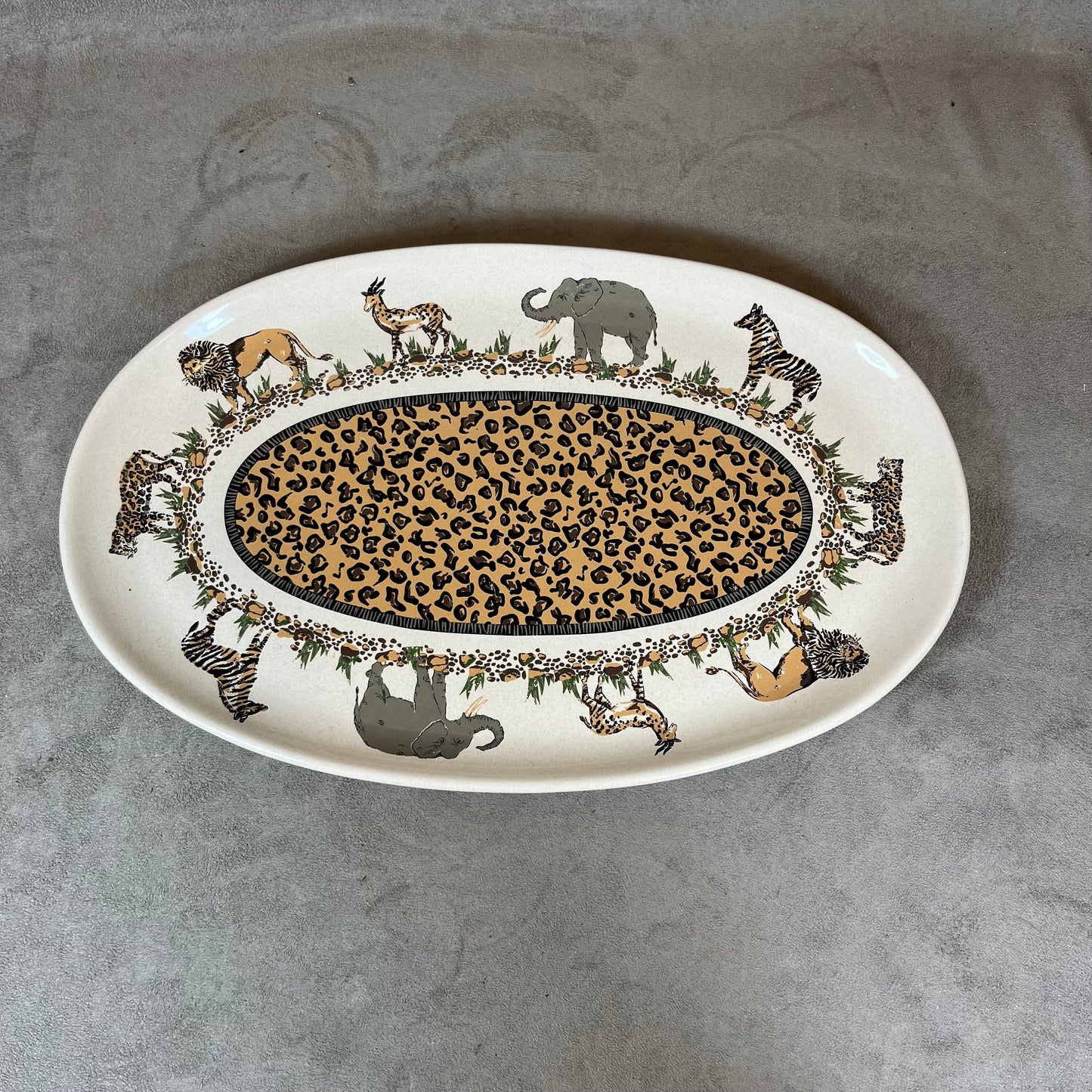 RARE Geneviève Lethu dish Tanganyika line made in France 1990s