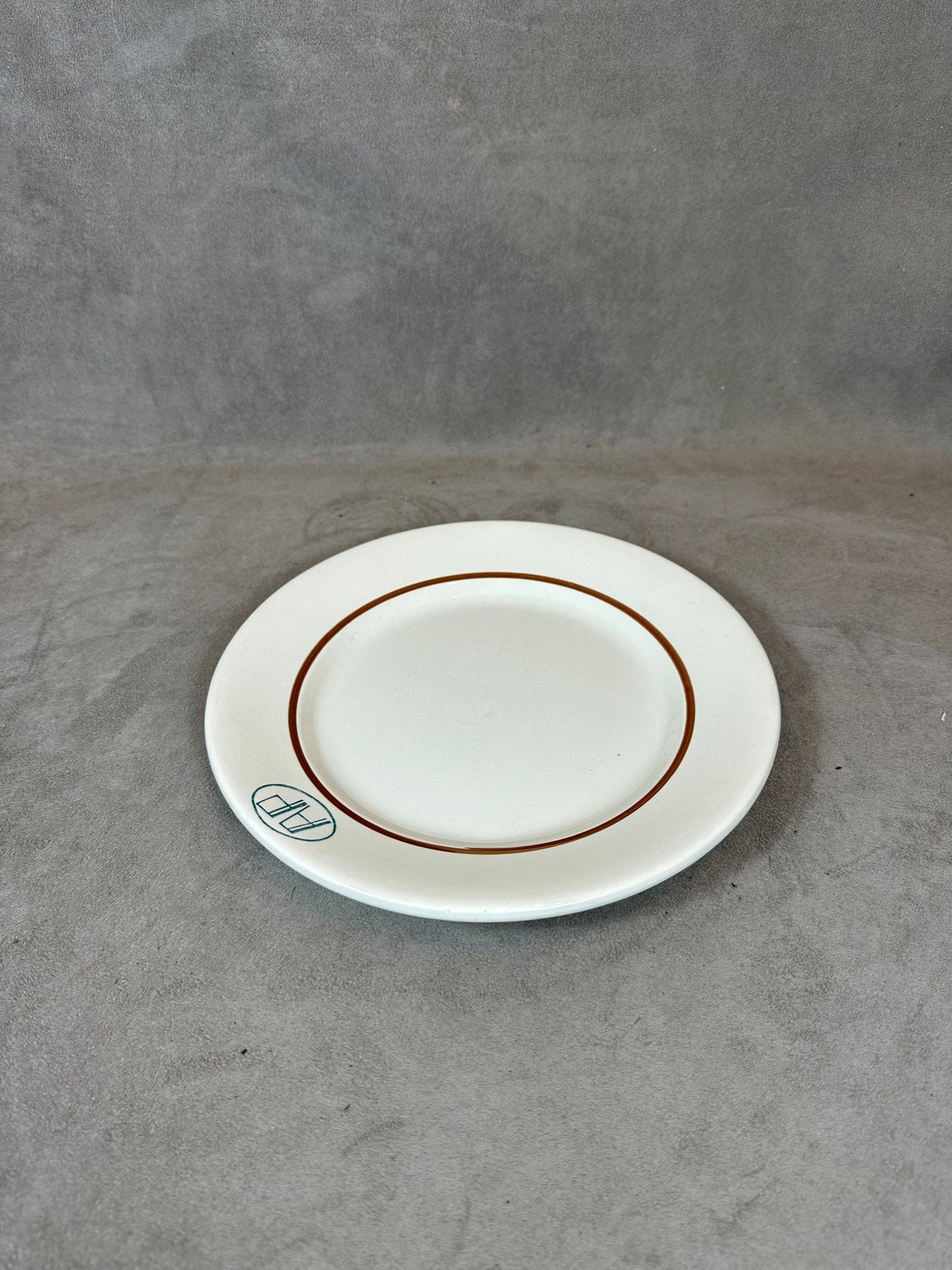 Earthenware Plate Public Assistance (DDASS) by Digoin, Made in France, Vintage 1970
