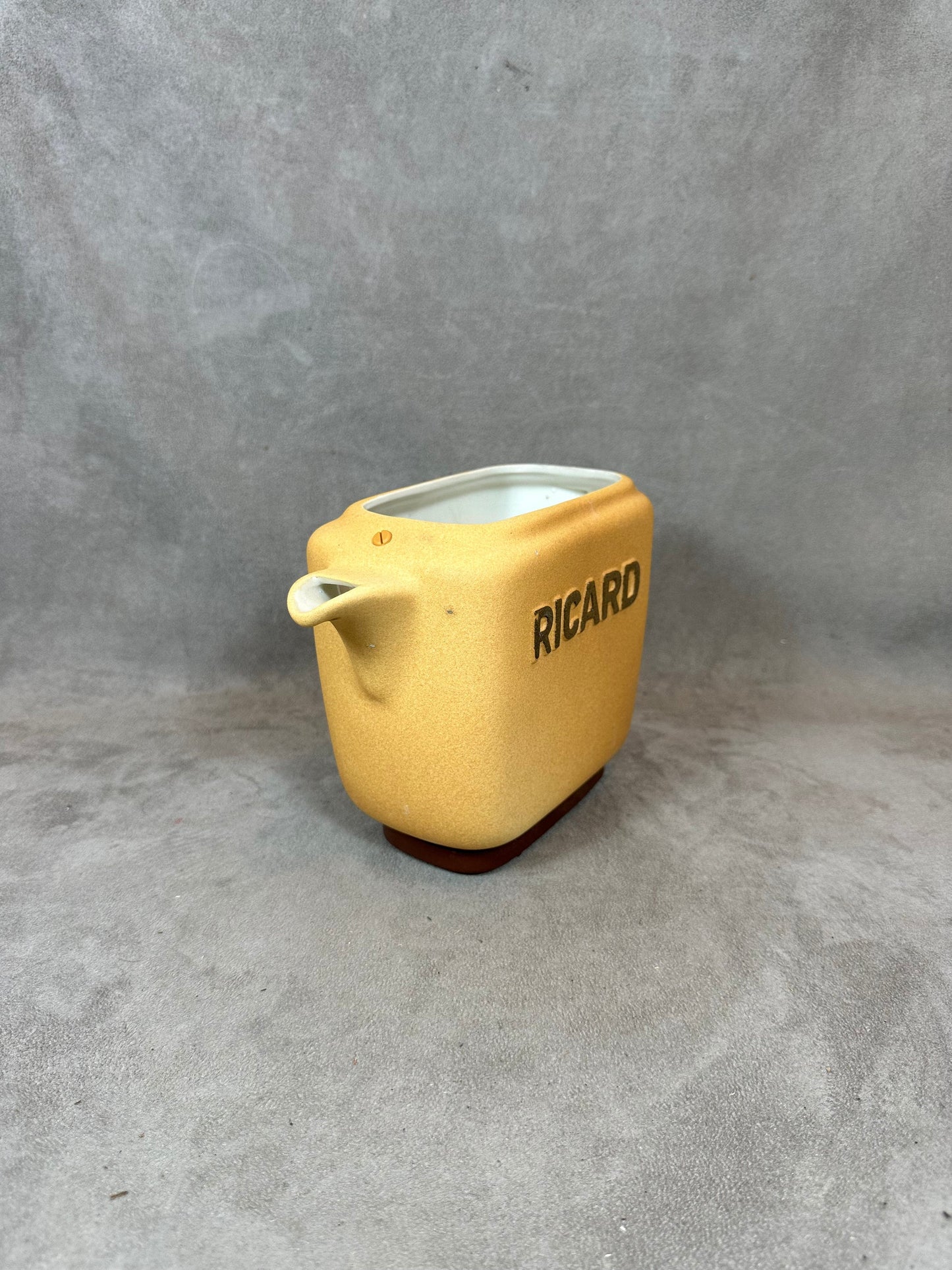 Ricard brown ceramic pitcher Made in France 1970s