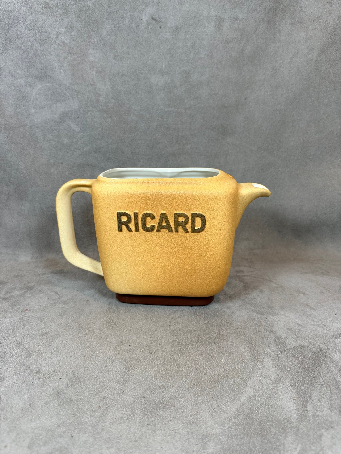 Ricard brown ceramic pitcher Made in France 1970s