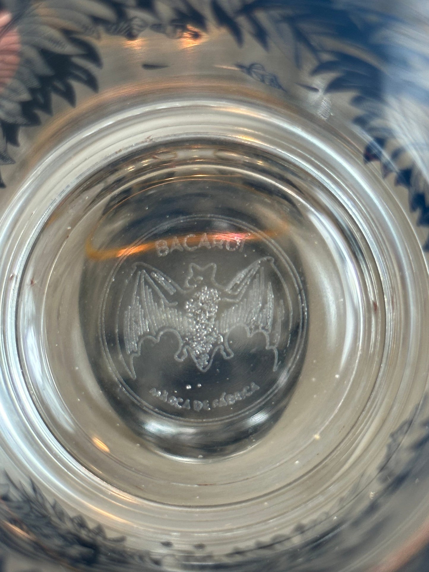 Lot de 6 verres a rhum coca Bacardi  en verre vintage retro Made in France Années 1980