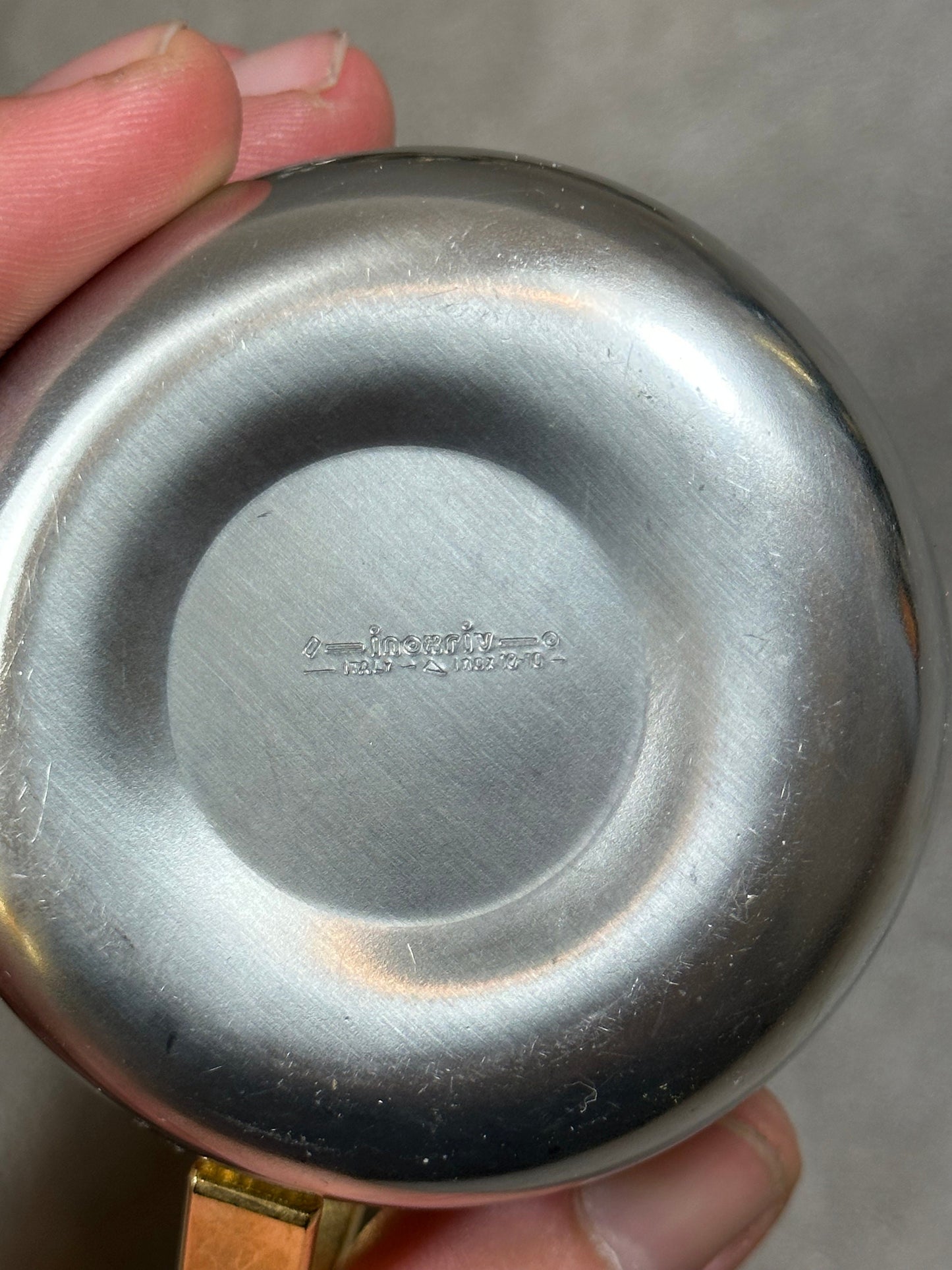 Set of 2 cups and sugar bowl in 18/10 stainless steel INOXRIV italy Made in Italy vintage 1980