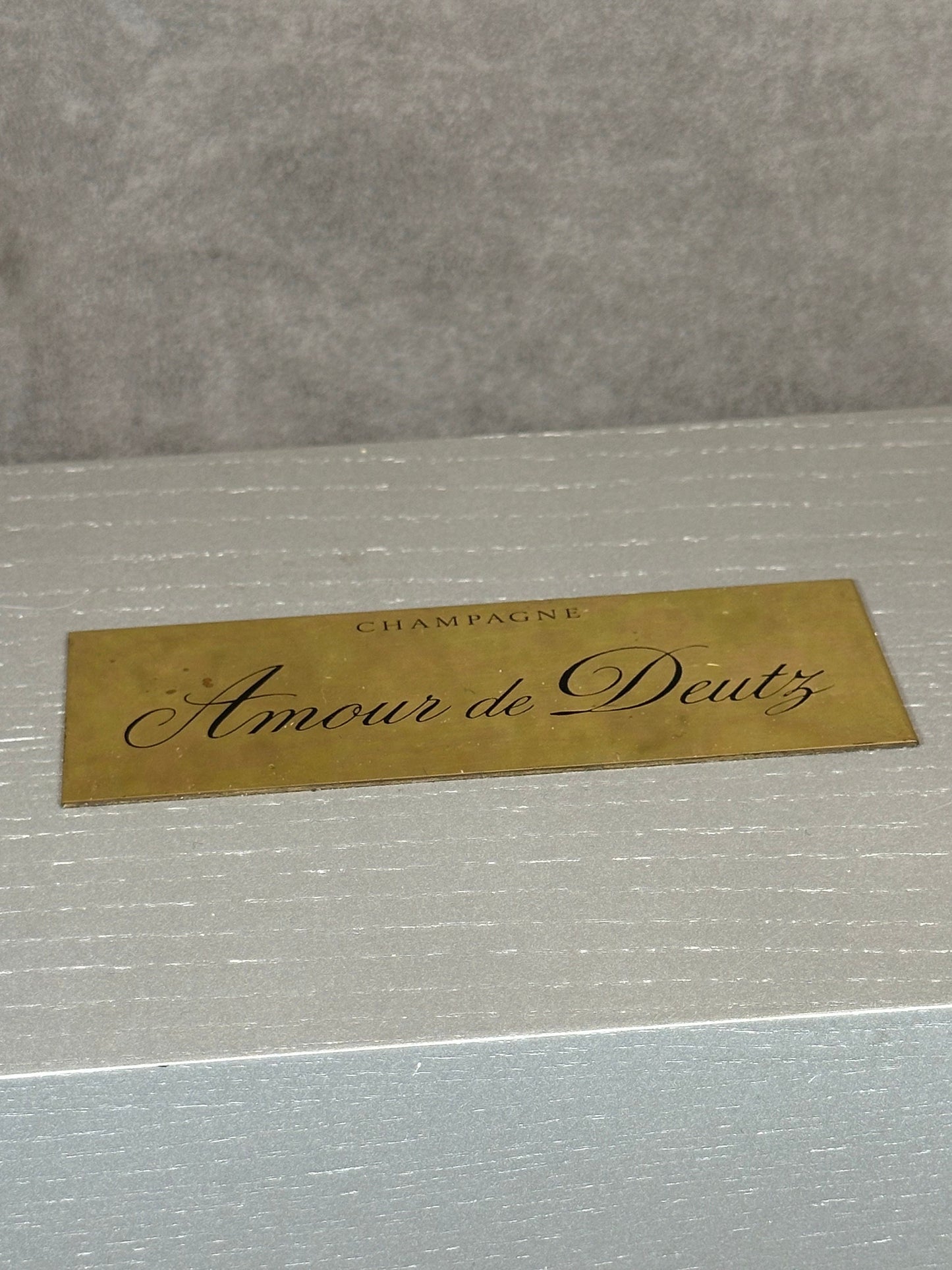 RARE Wooden crate for magnum champagne bottles Amour de Deutz Deutz Made in France 1980s