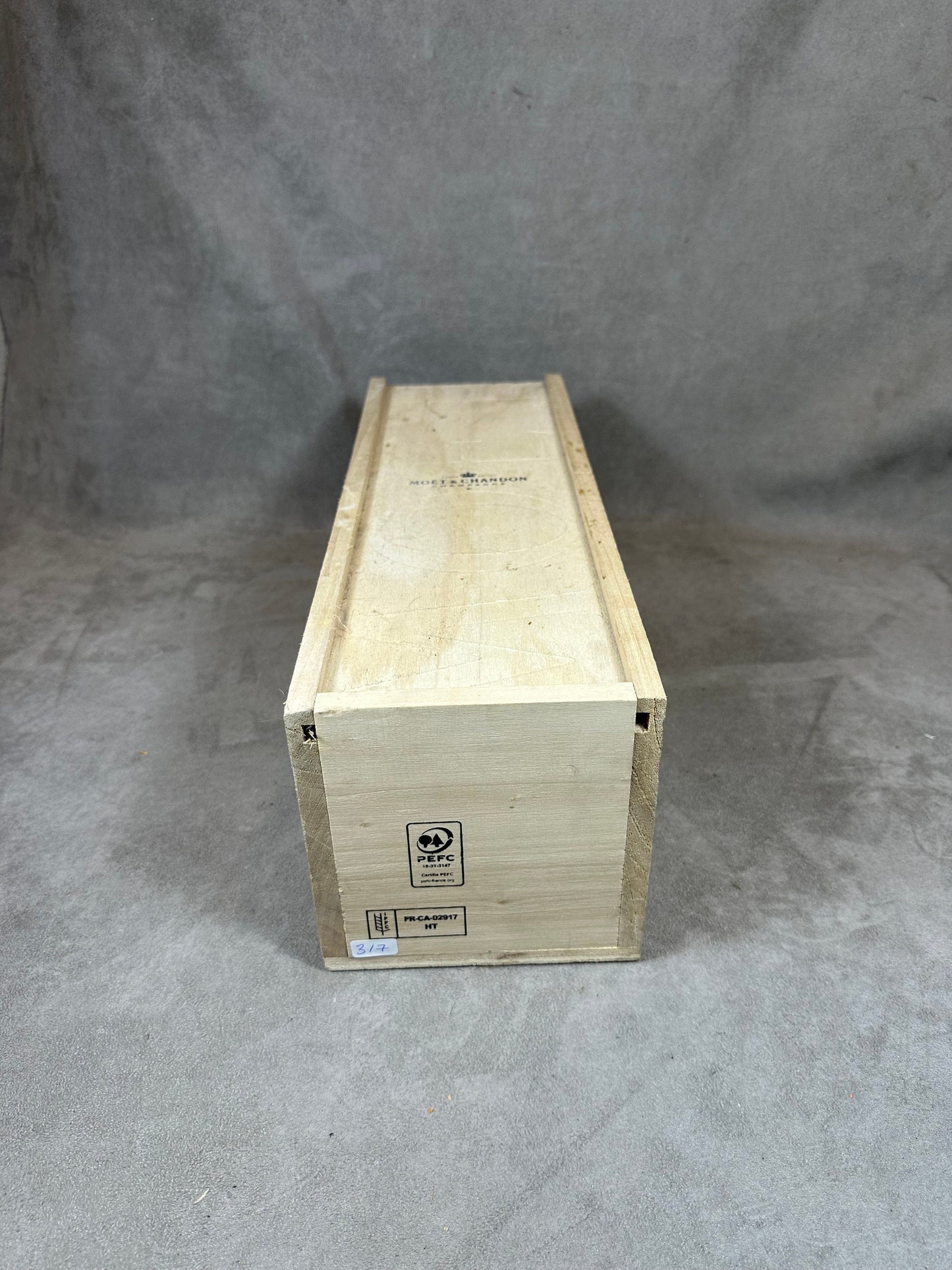 Wooden box for Moet&amp;Chandon champagne bottles Made in France 1980s