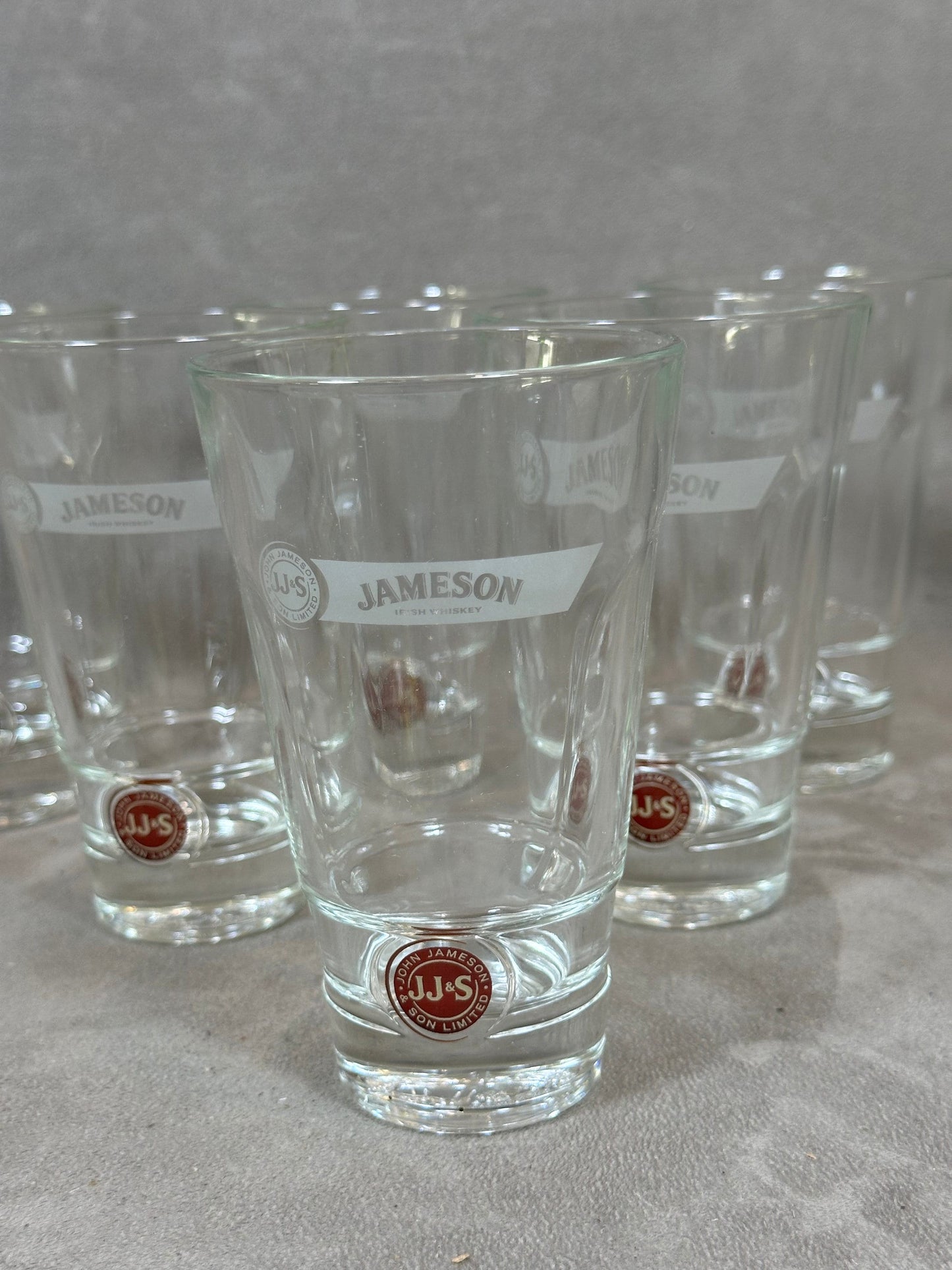 Set of 6 vintage Jameson Irish Whiskey glasses