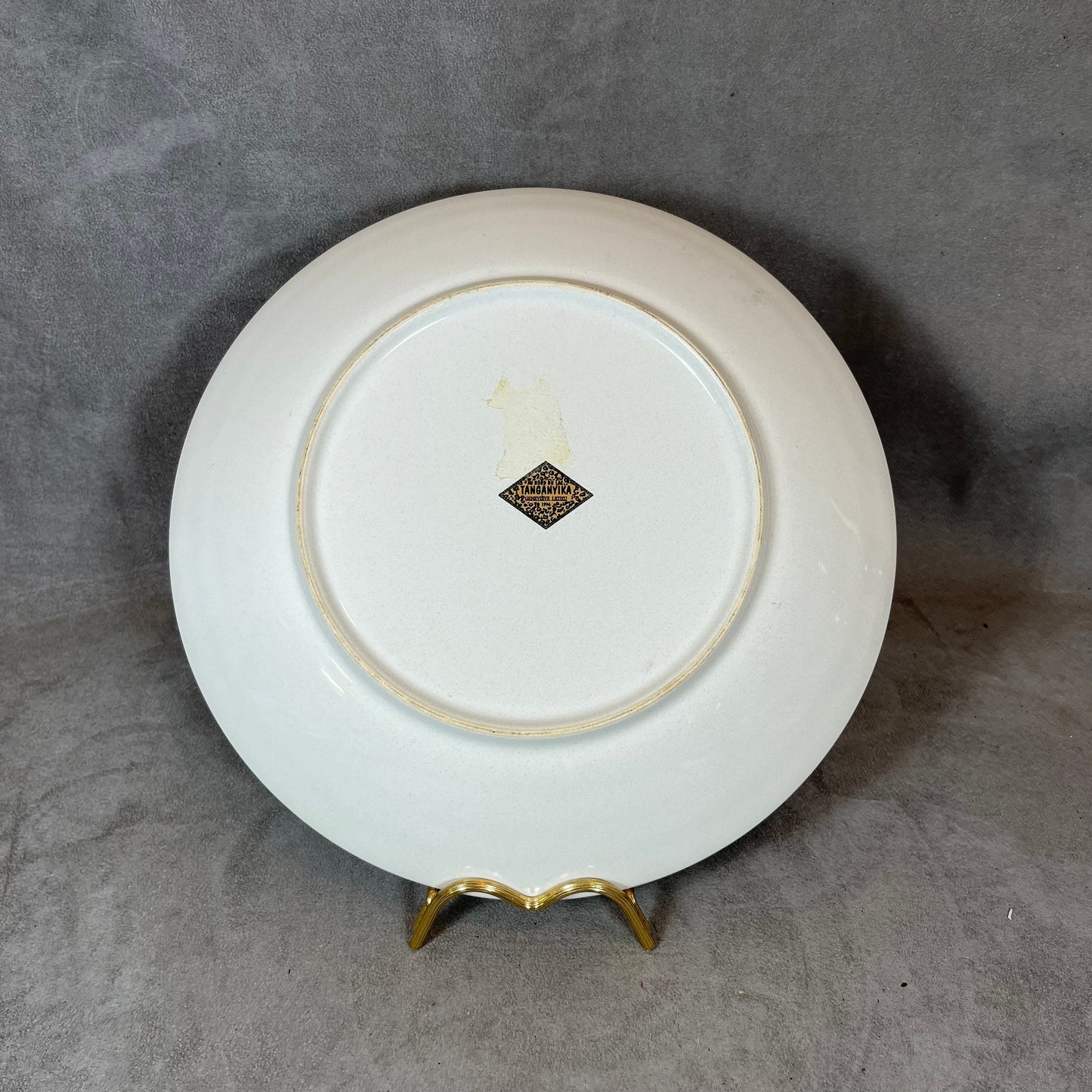 RARE Grande assiette Geneviève Lethu ligne Tanganyika made in France Années 1990