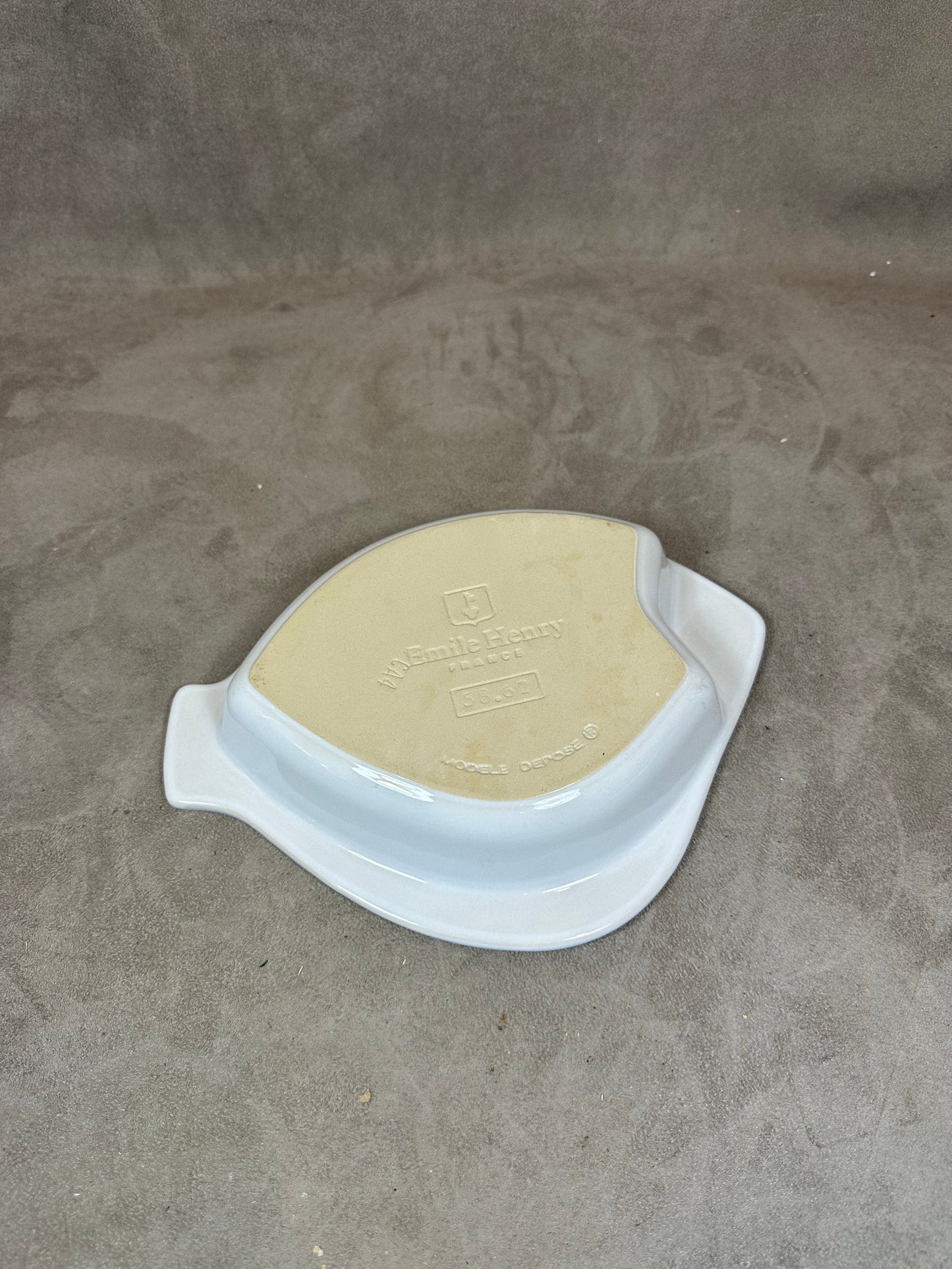 Vintage Emile Henry Fish Shaped Ceramic Dish Made in France 1980s