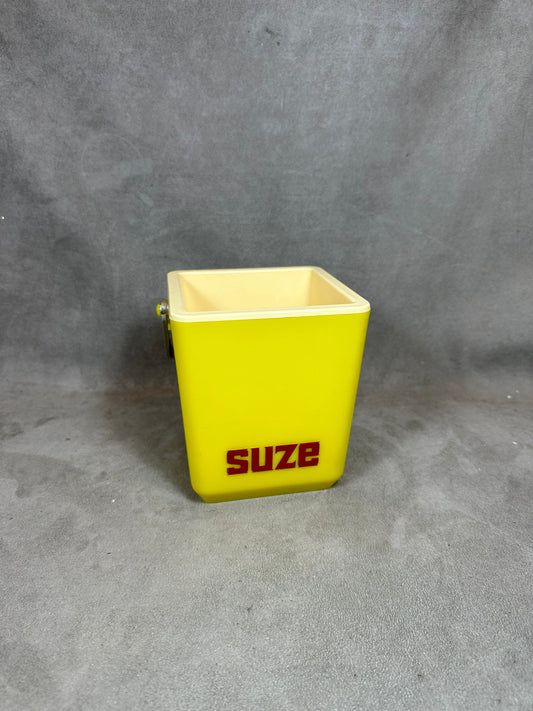 RARE Seau à glaçons en plastique jaune Suze vintage 1970