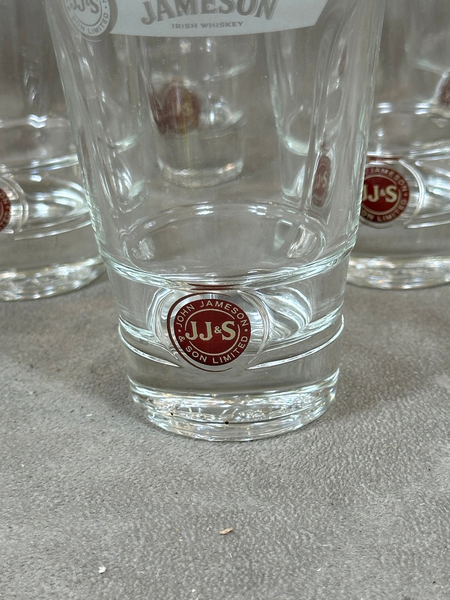 Set of 6 vintage Jameson Irish Whiskey glasses