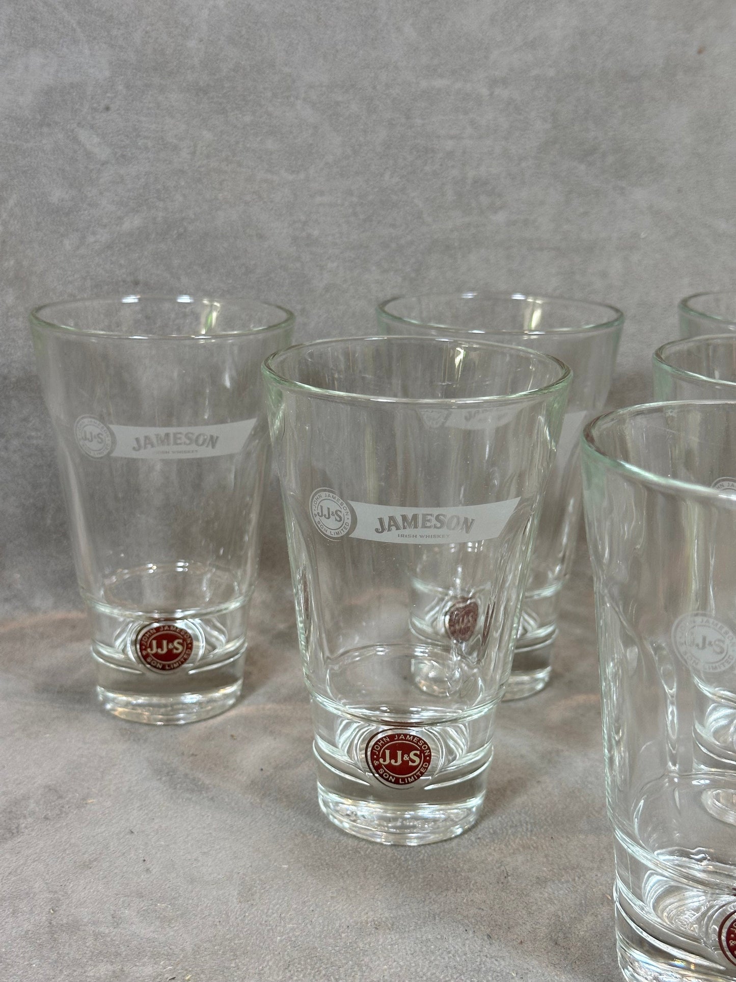 Set of 6 vintage Jameson Irish Whiskey glasses