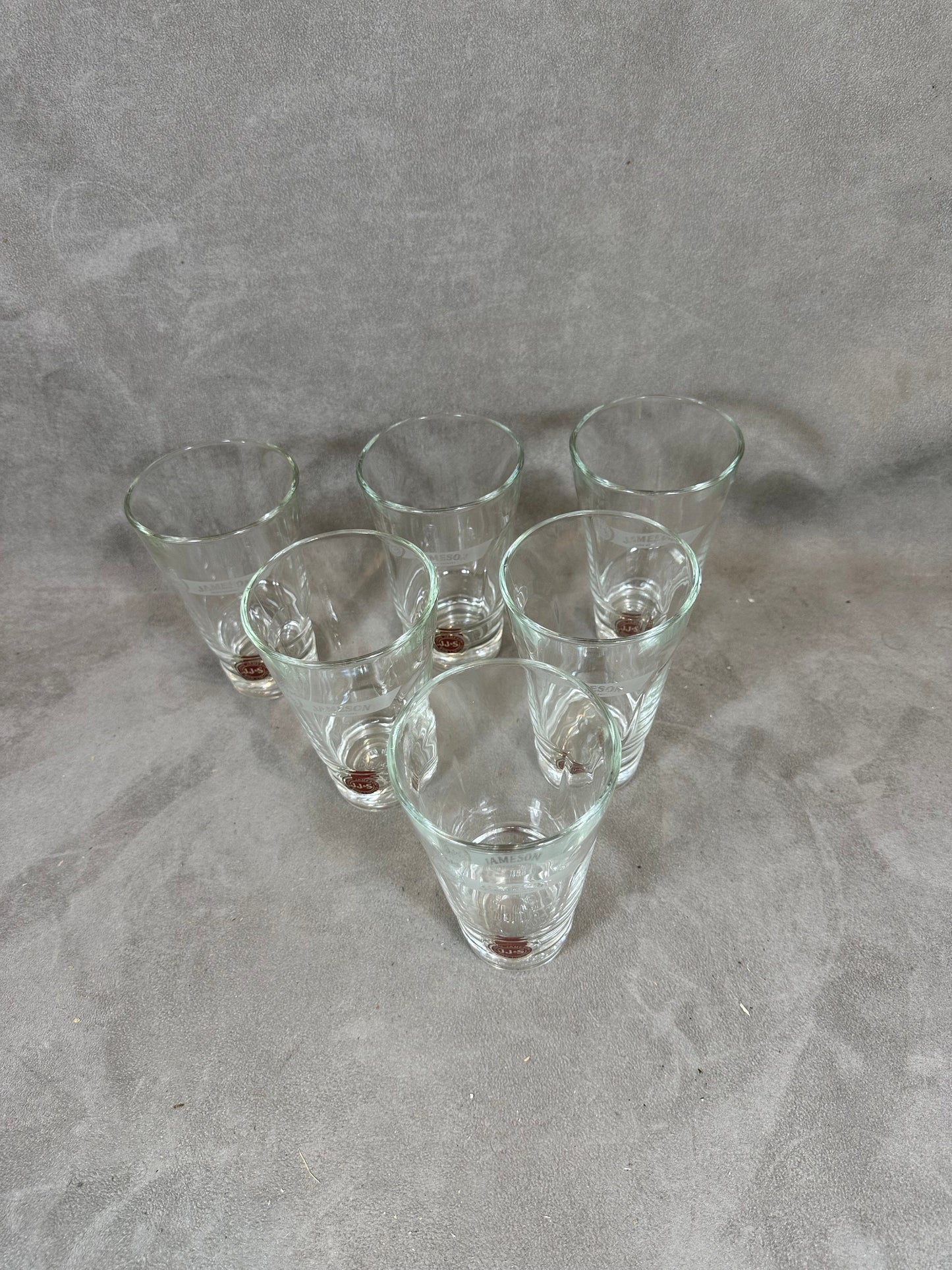 Set of 6 vintage Jameson Irish Whiskey glasses