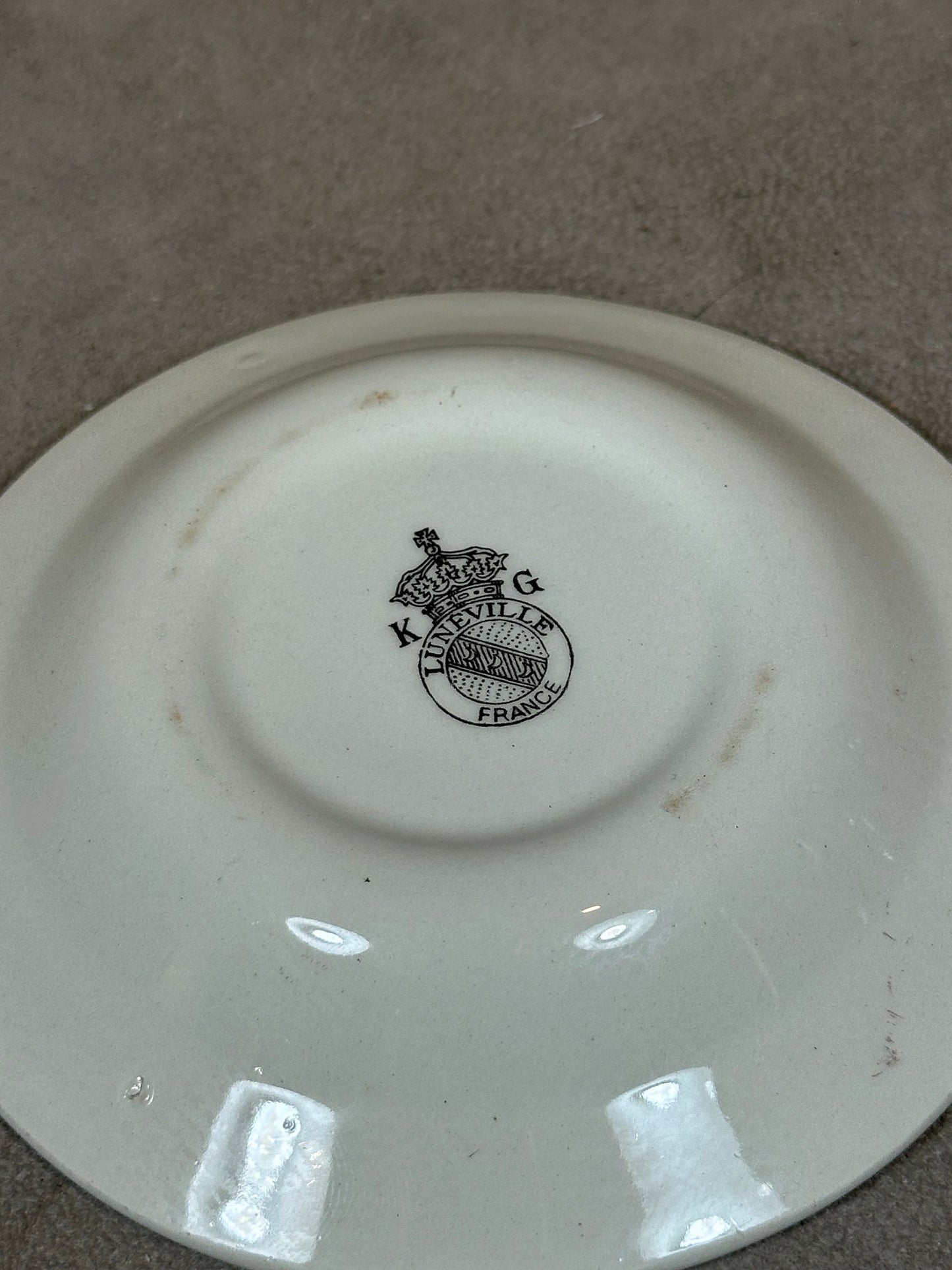 Vintage Keller and Guerin Porcelain Black&amp;White Whisky Ashtray 1980s