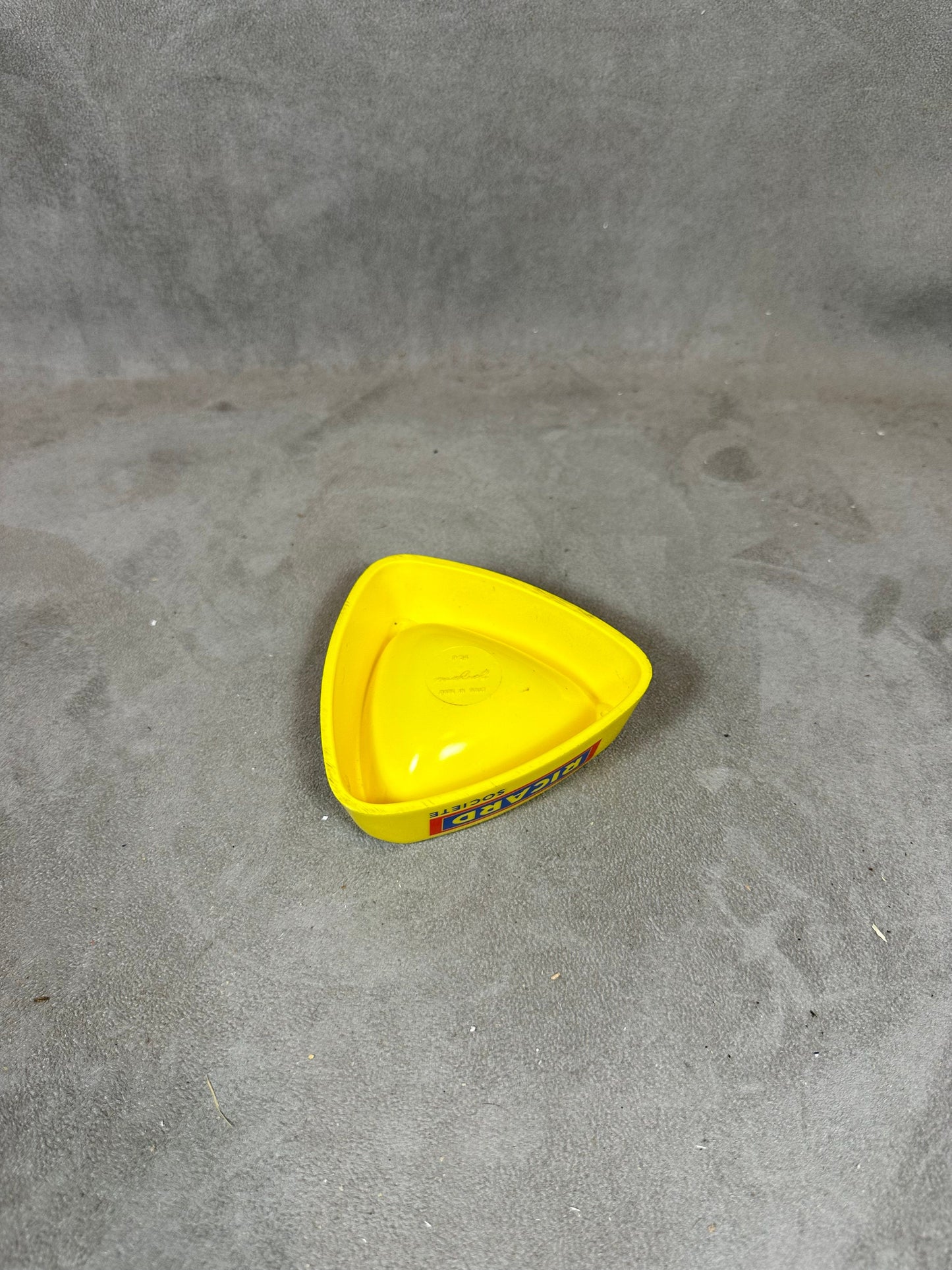 Ricard triangular bar ashtray vintage yellow plastic advertising ashtray Vintage 1960