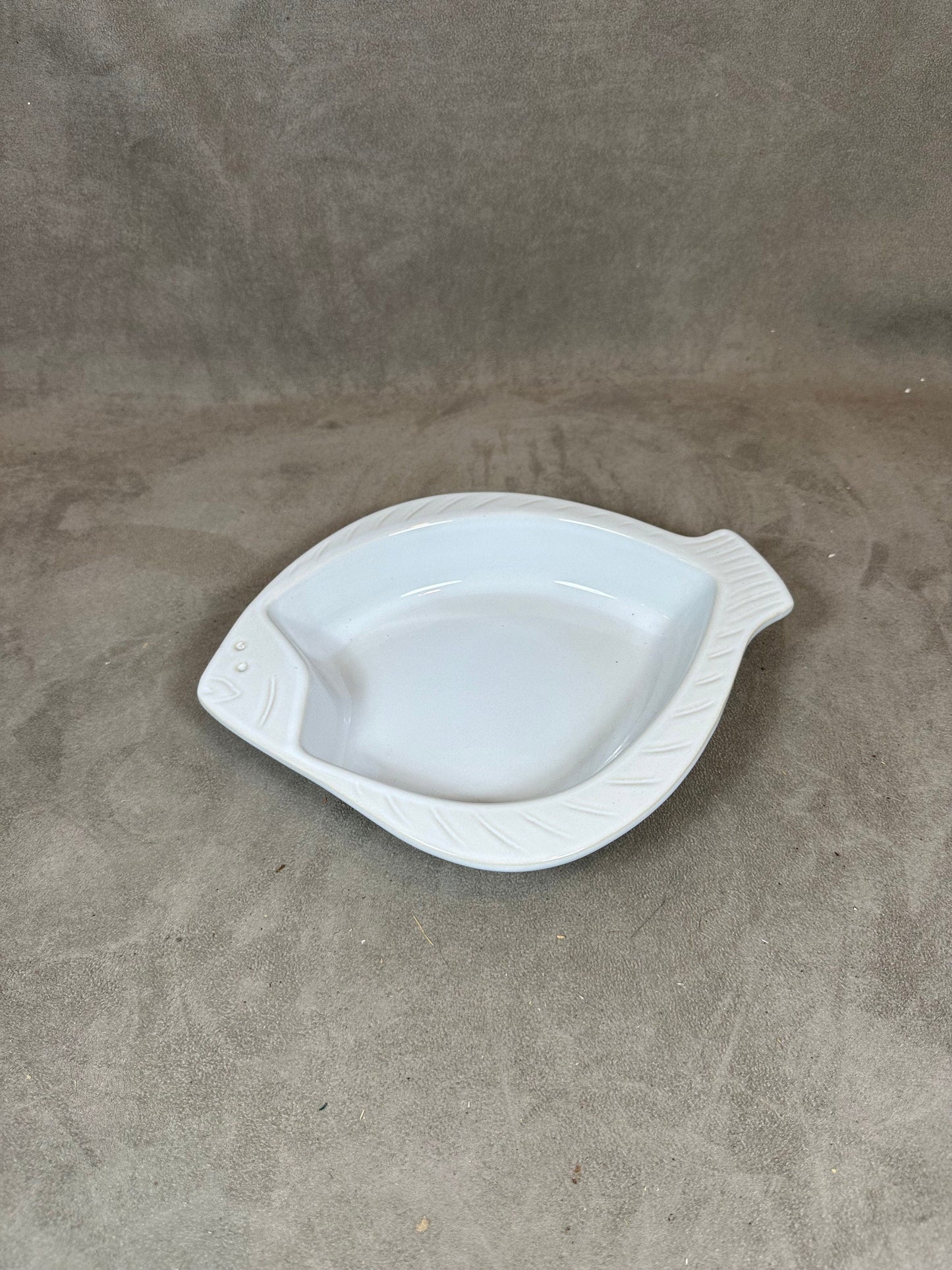 Vintage Emile Henry Fish Shaped Ceramic Dish Made in France 1980s