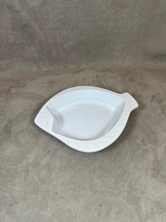 Vintage Emile Henry Fish Shaped Ceramic Dish Made in France 1980s
