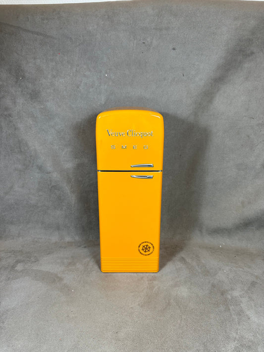 RARE Veuve Clicquot orange SMEG refrigerator for champagne bottle Veuve Clicquot box, Champagne Gift Made in France