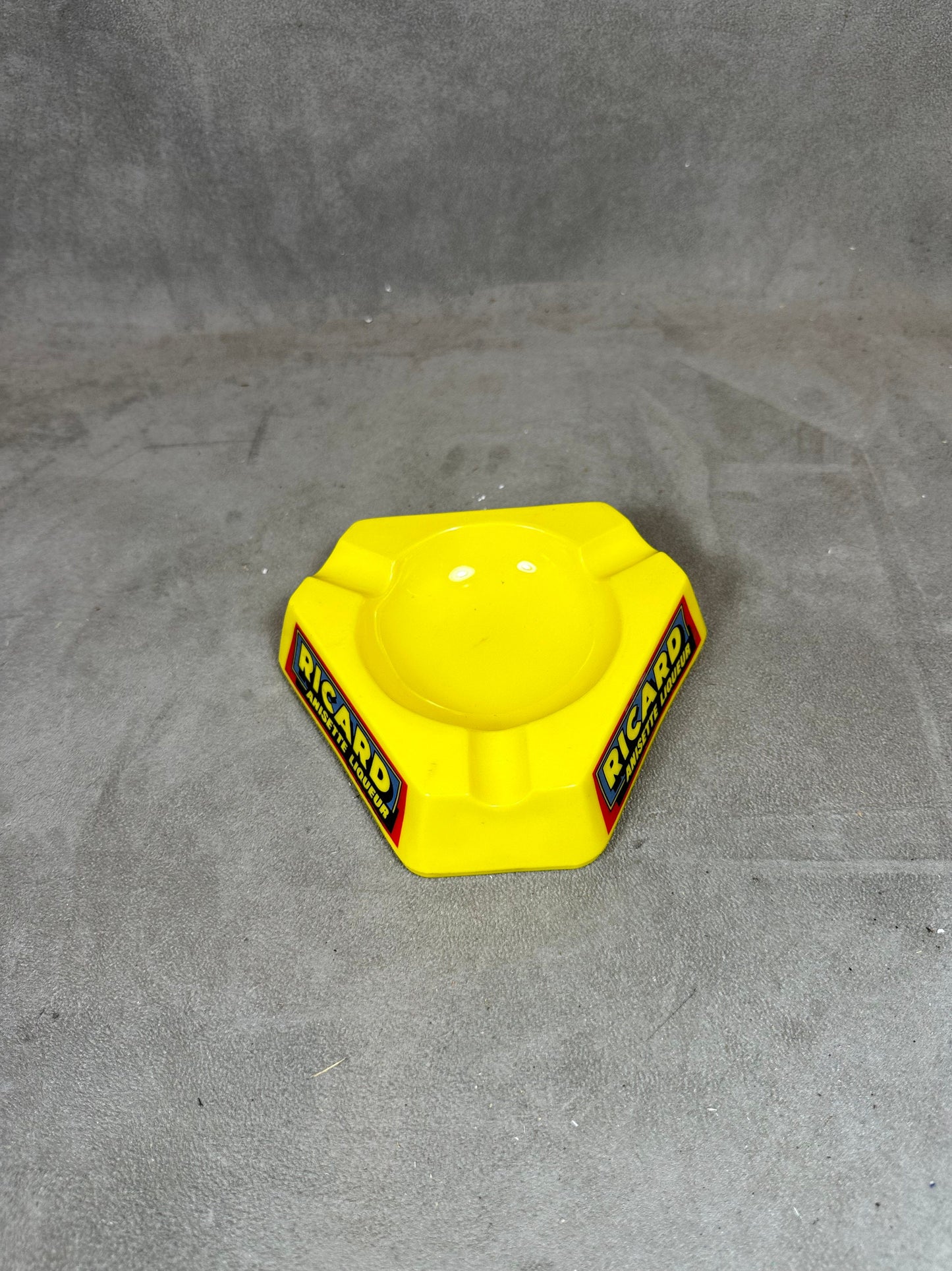 Ricard triangular bar ashtray vintage yellow glass advertising ashtray Vintage 1960