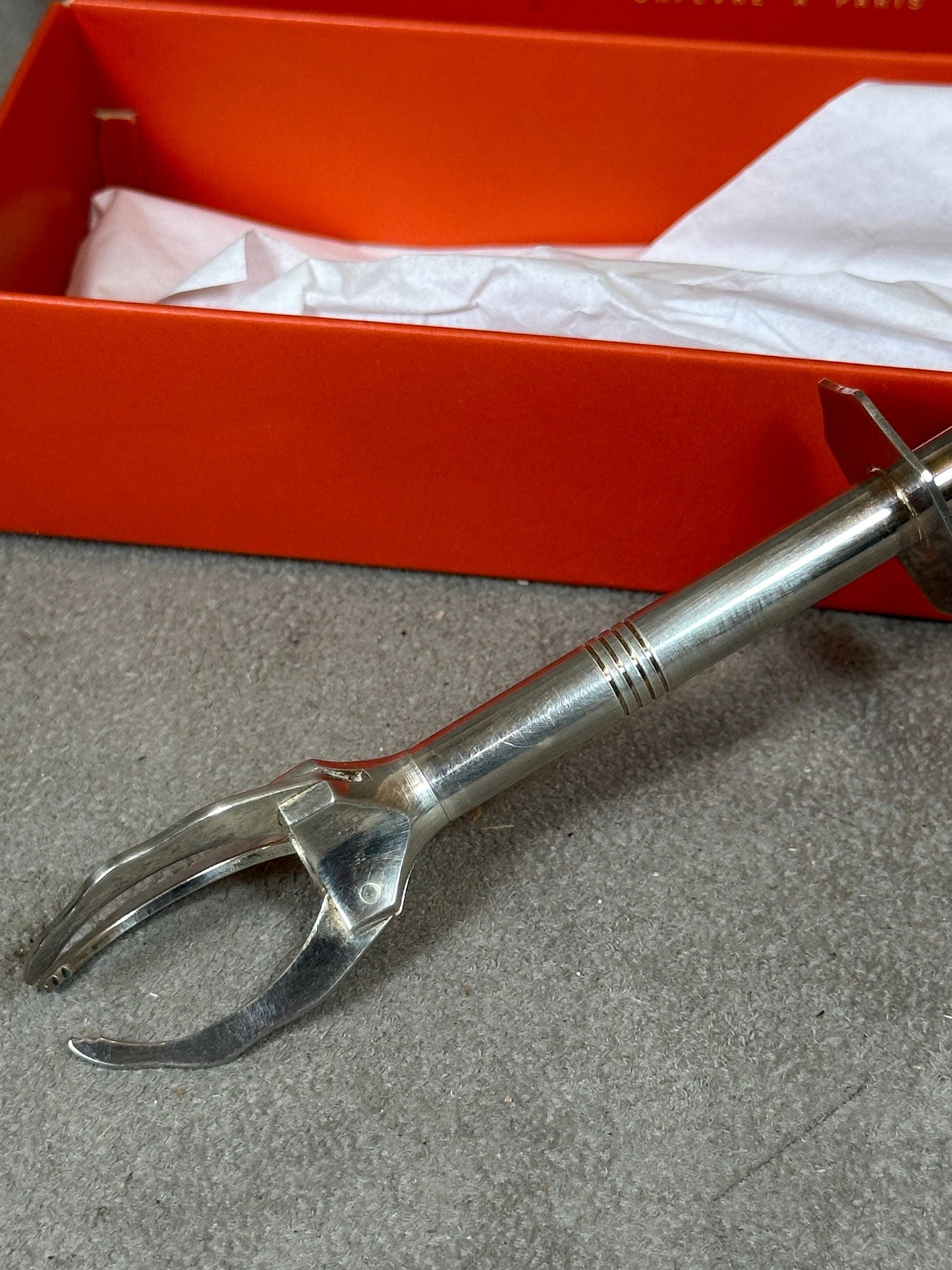 RARE Saint Hilaire box of silver-plated sugar tongs