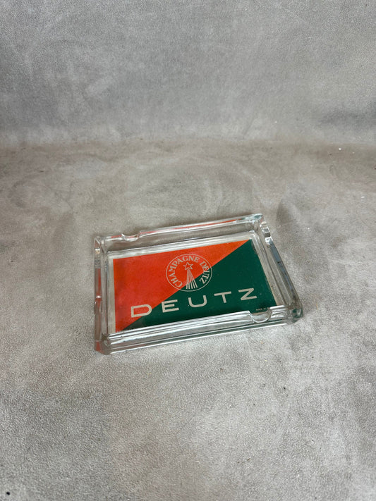 Cendrier Deutz en verre Made in France Années 1980