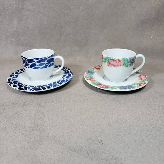APILCO duo de tasses à expresso en porcelaine Apilco  Made in France  Années 1970