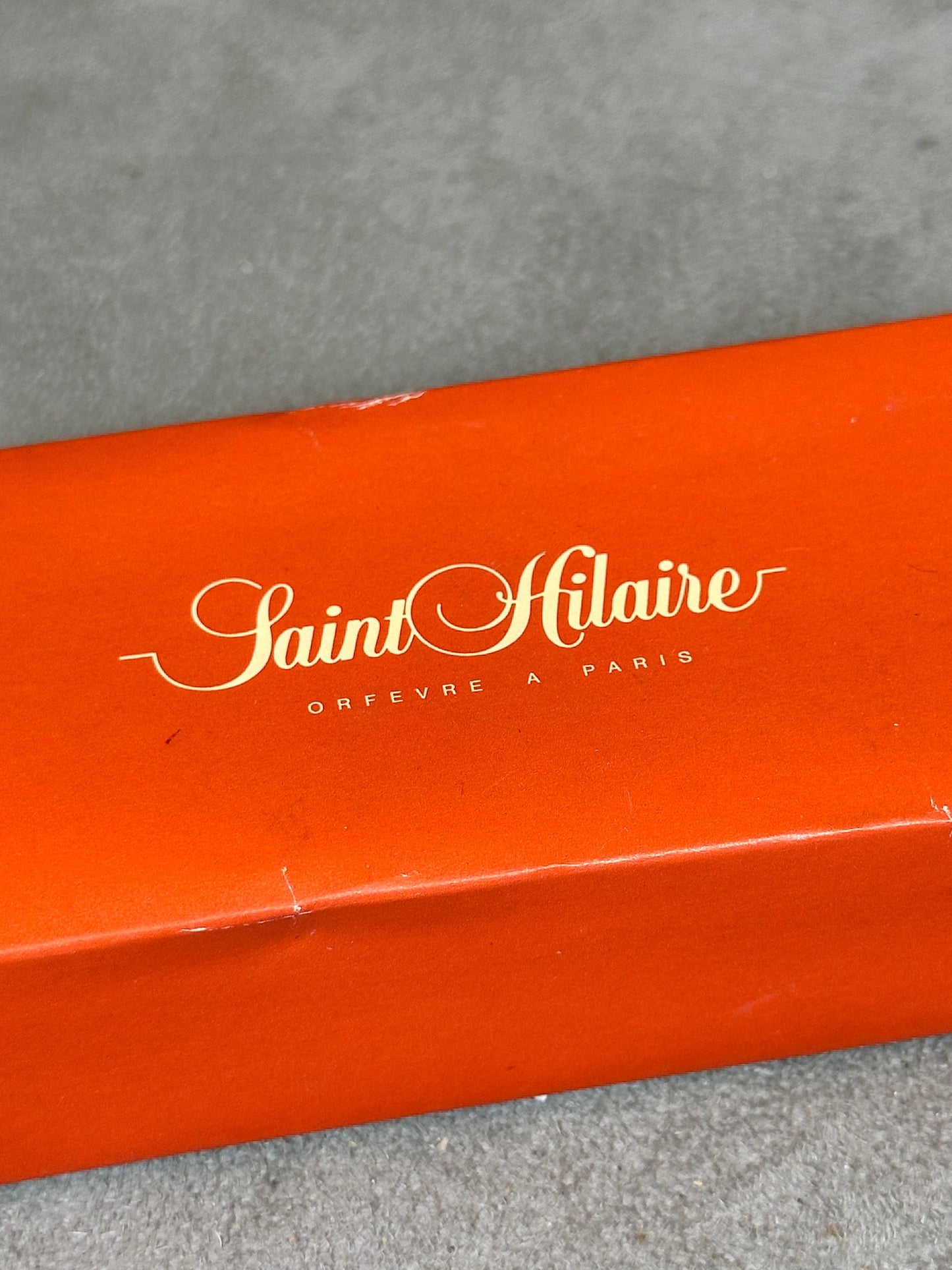 RARE Coffret Saint Hilaire de pince à sucre en métal argenté