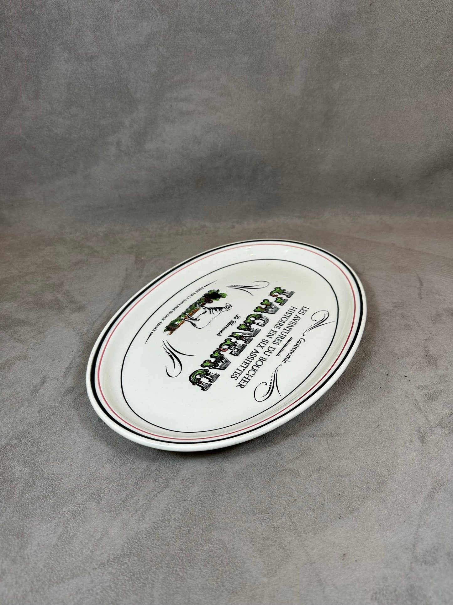 Lamb-themed dish by GIEN earthenware factory Made in France 1970