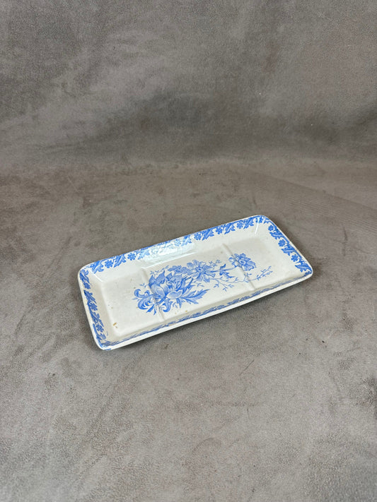 Saint-Amand earthenware soap dish ANEMONE line made in France