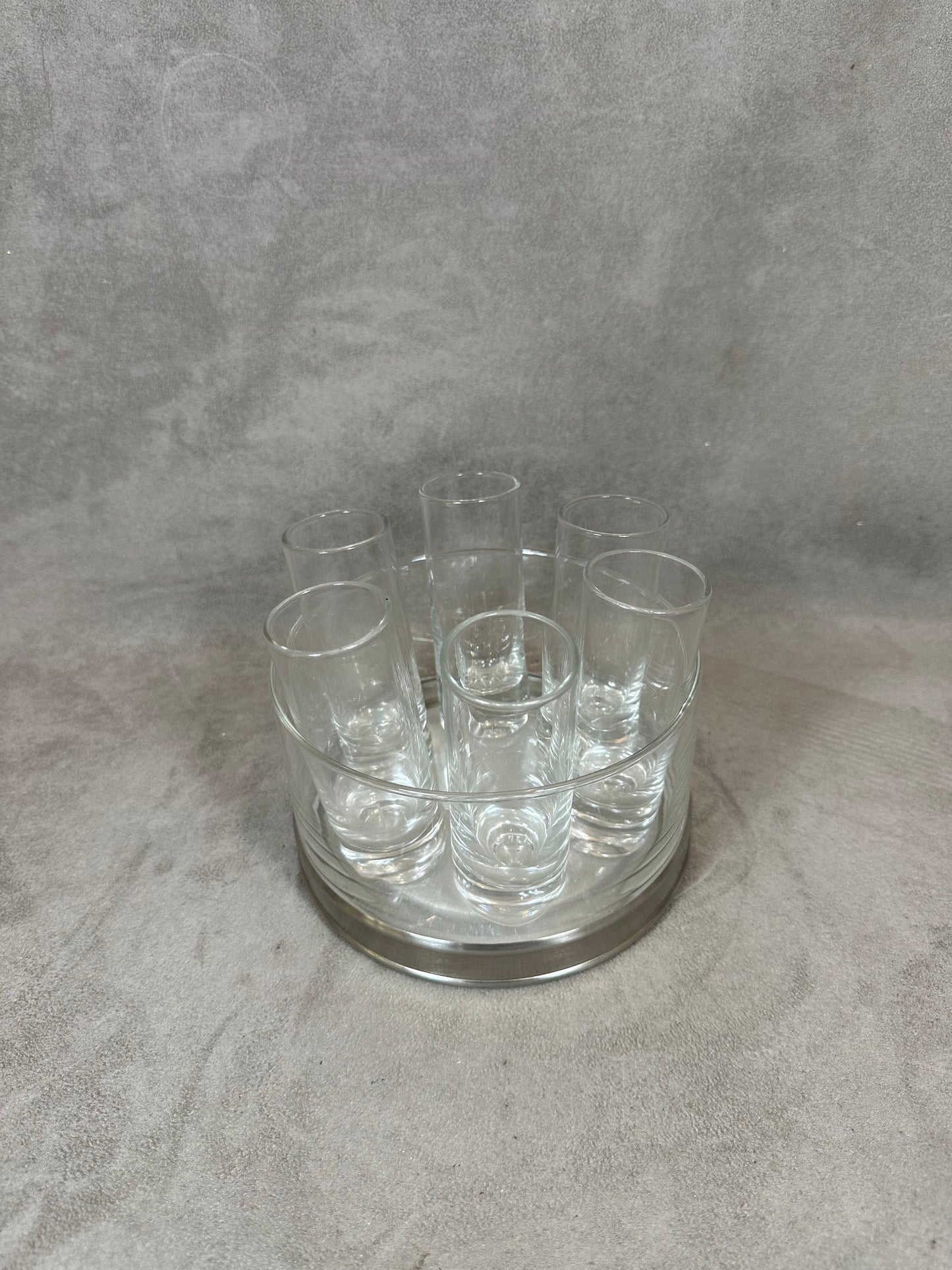 RARE Belvedere French Vodka Glass and Steel Vodka Set