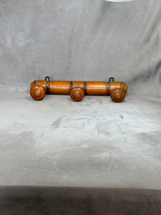 Vintage 60s wooden wall coat rack