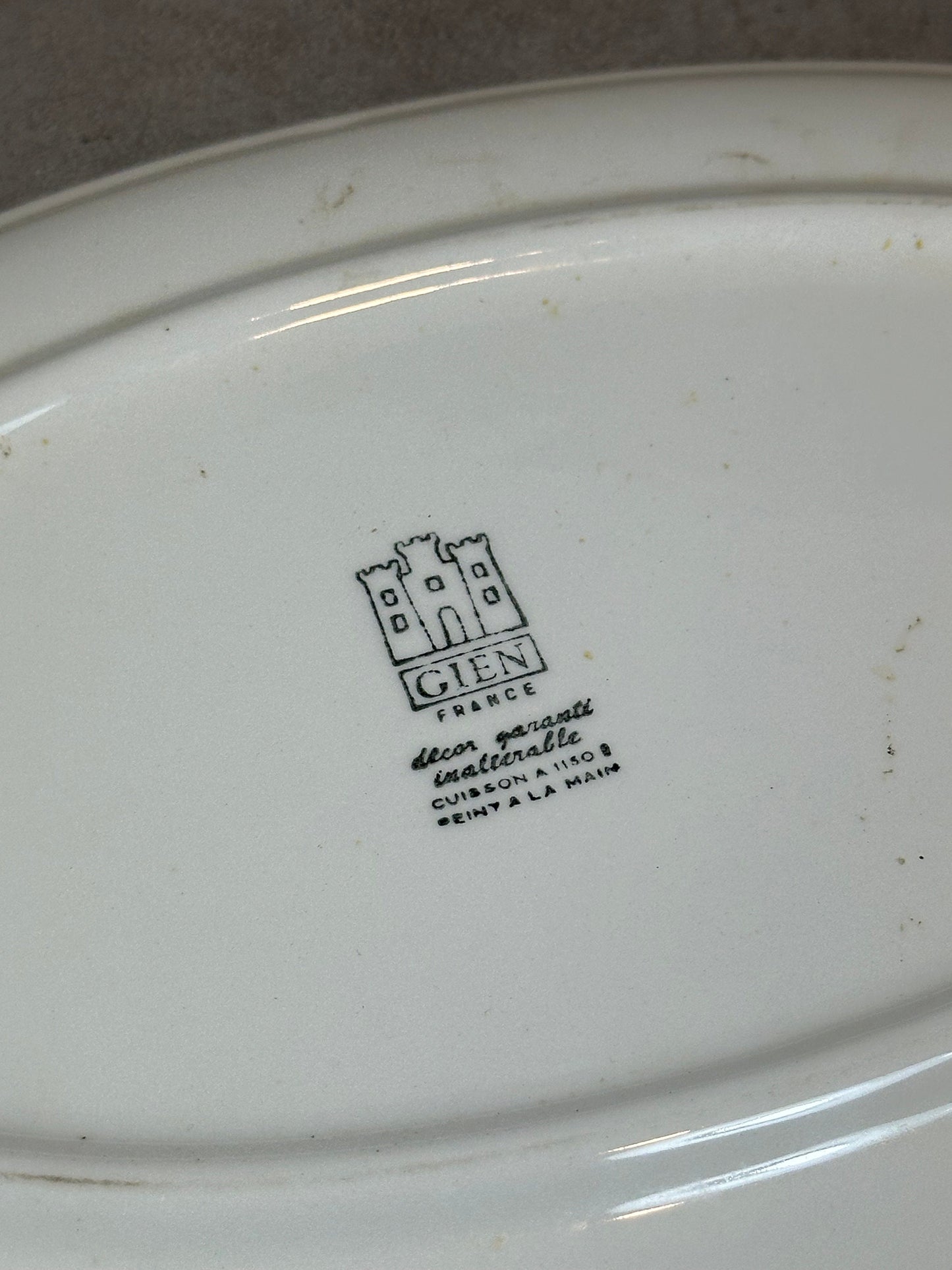 Lamb-themed dish by GIEN earthenware factory Made in France 1970