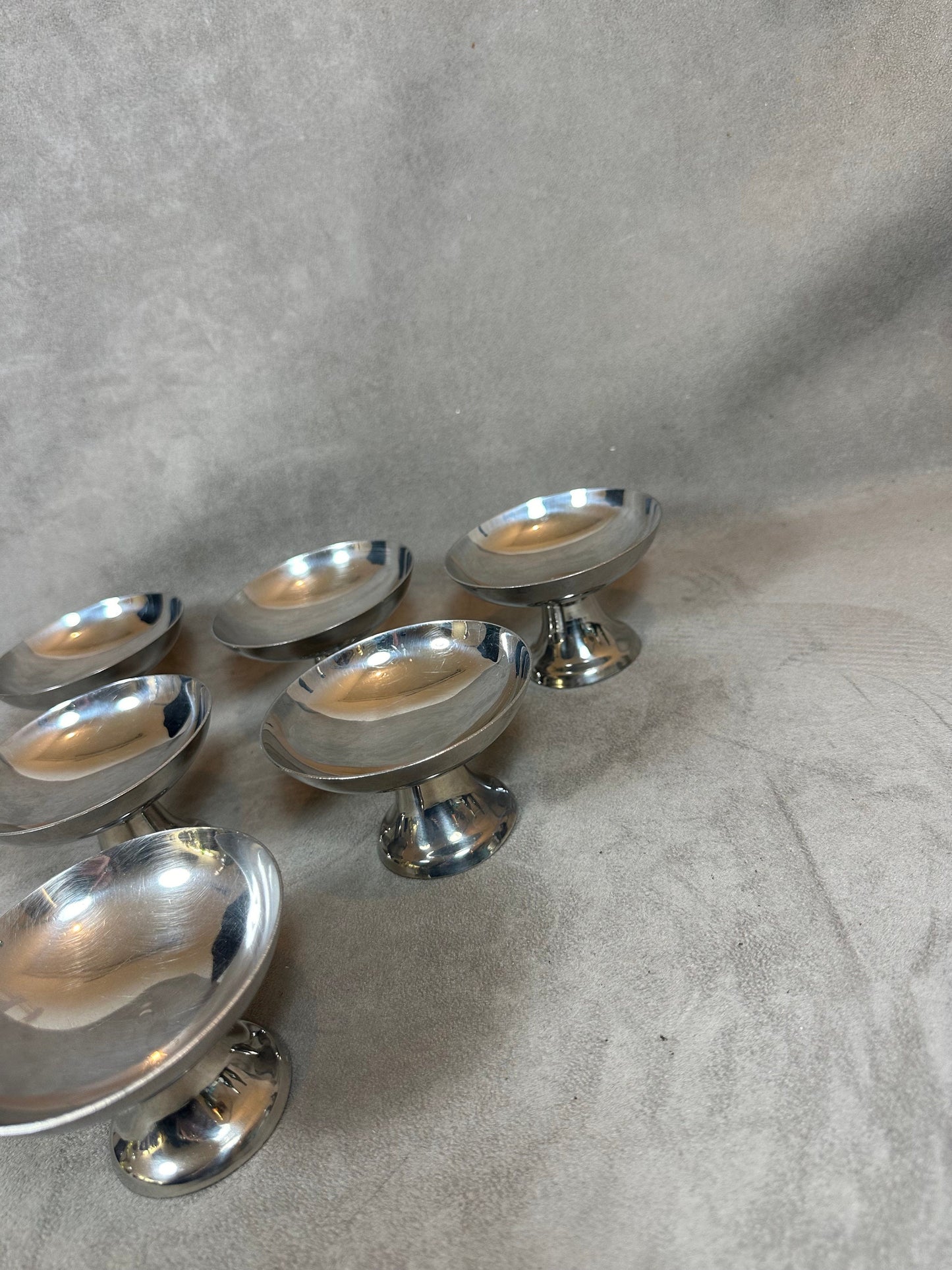 Lot de 6 coupes à glace  Guy Degrenne  en inox 18/10 vintage Made in France