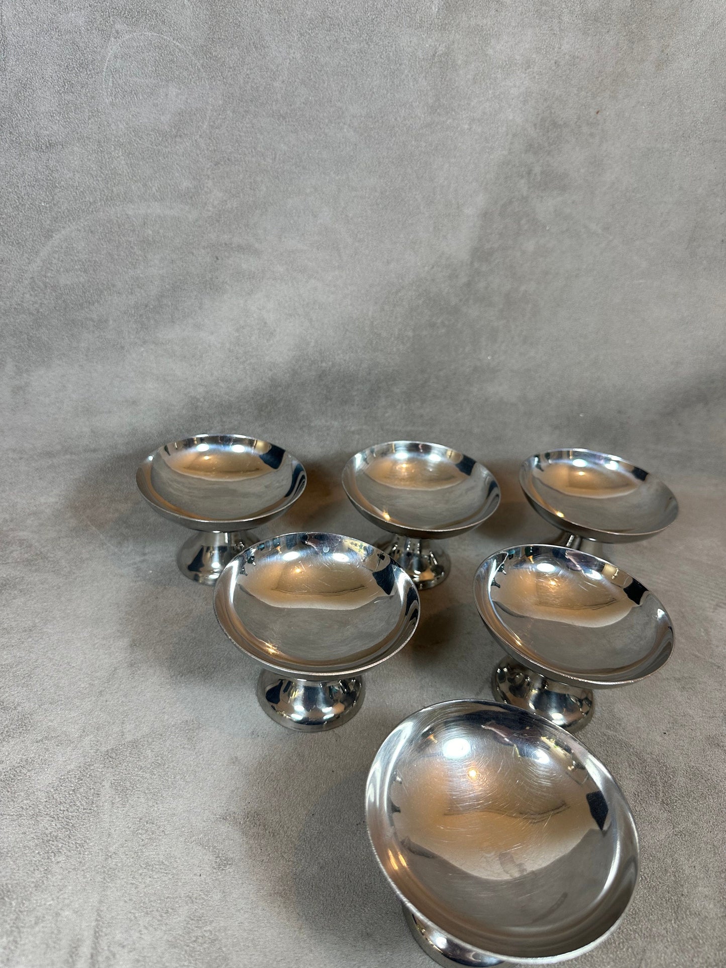Lot de 6 coupes à glace  Guy Degrenne  en inox 18/10 vintage Made in France