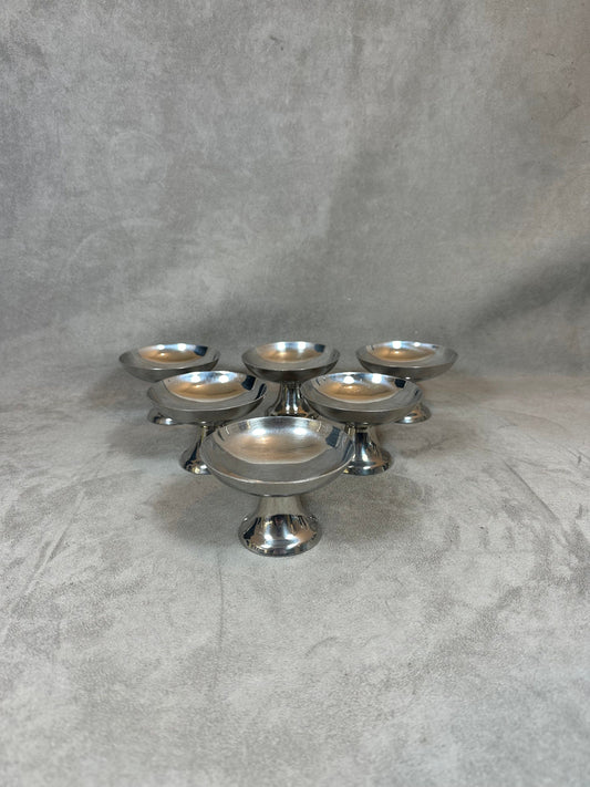 Lot de 6 coupes à glace  Guy Degrenne  en inox 18/10 vintage Made in France