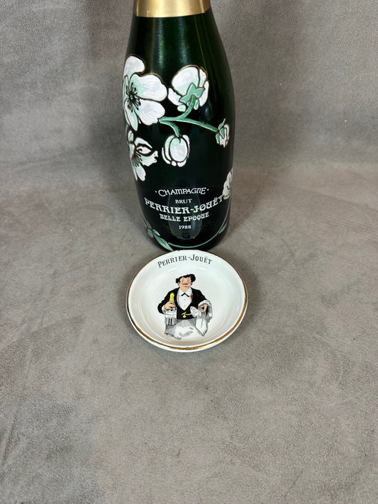 Vintage Perrier-Jouët earthenware ashtray 1960s Made in France