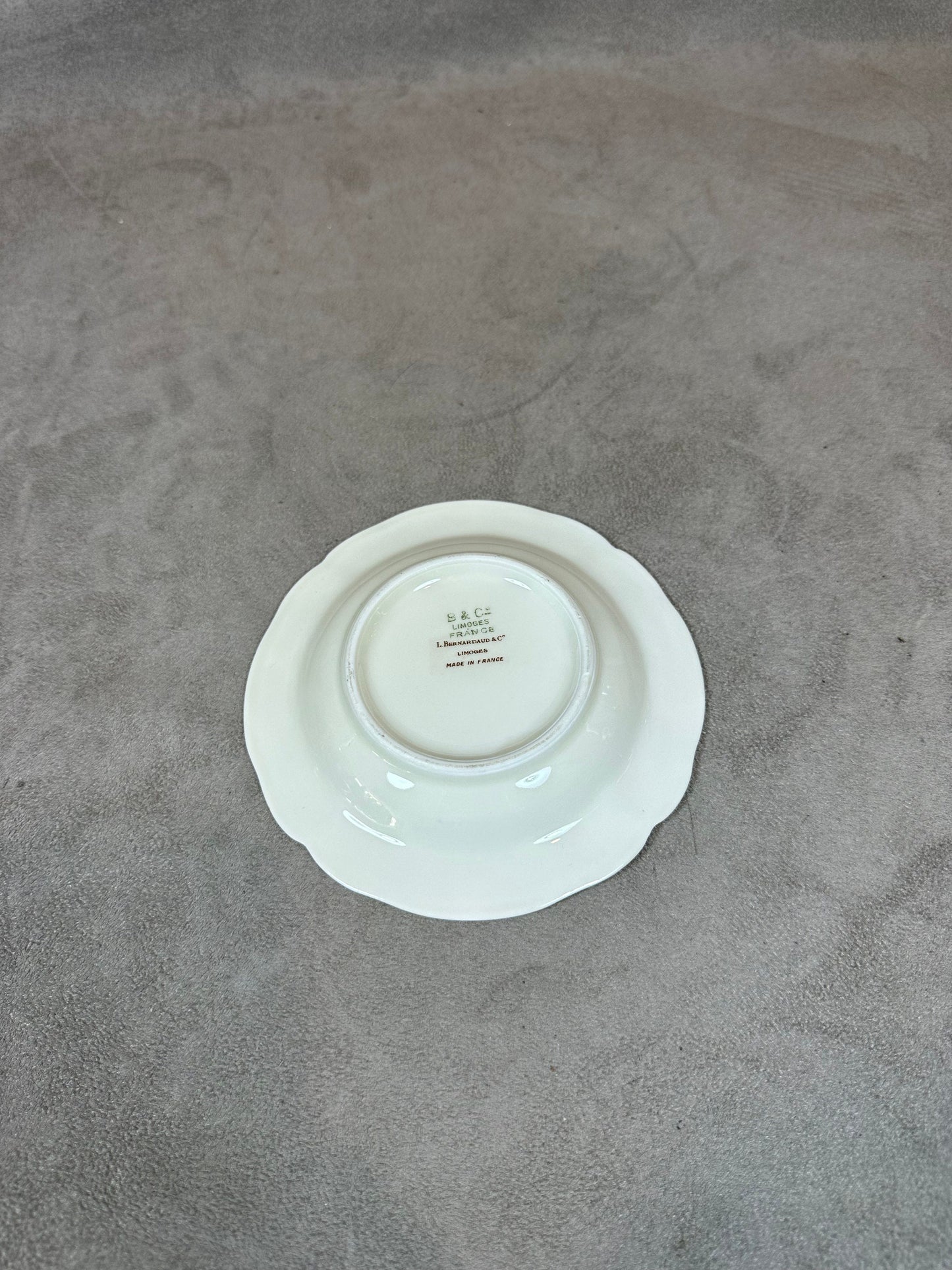 Champagne Delbeck porcelain ashtray by Bernardaud Limoges vintage Made in France 1960