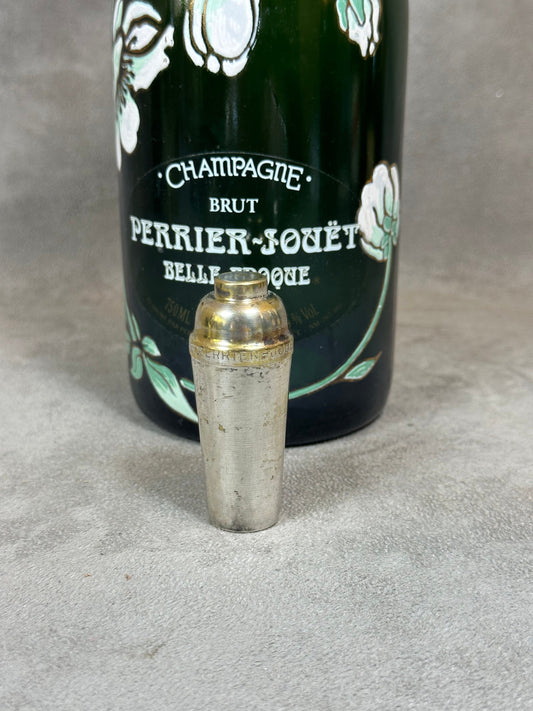 VERY RARE, Shaker Jeu de Dés en Métal Argenté par Argit, Champagne Perrier Jouet, Made in France, Vintage 1950