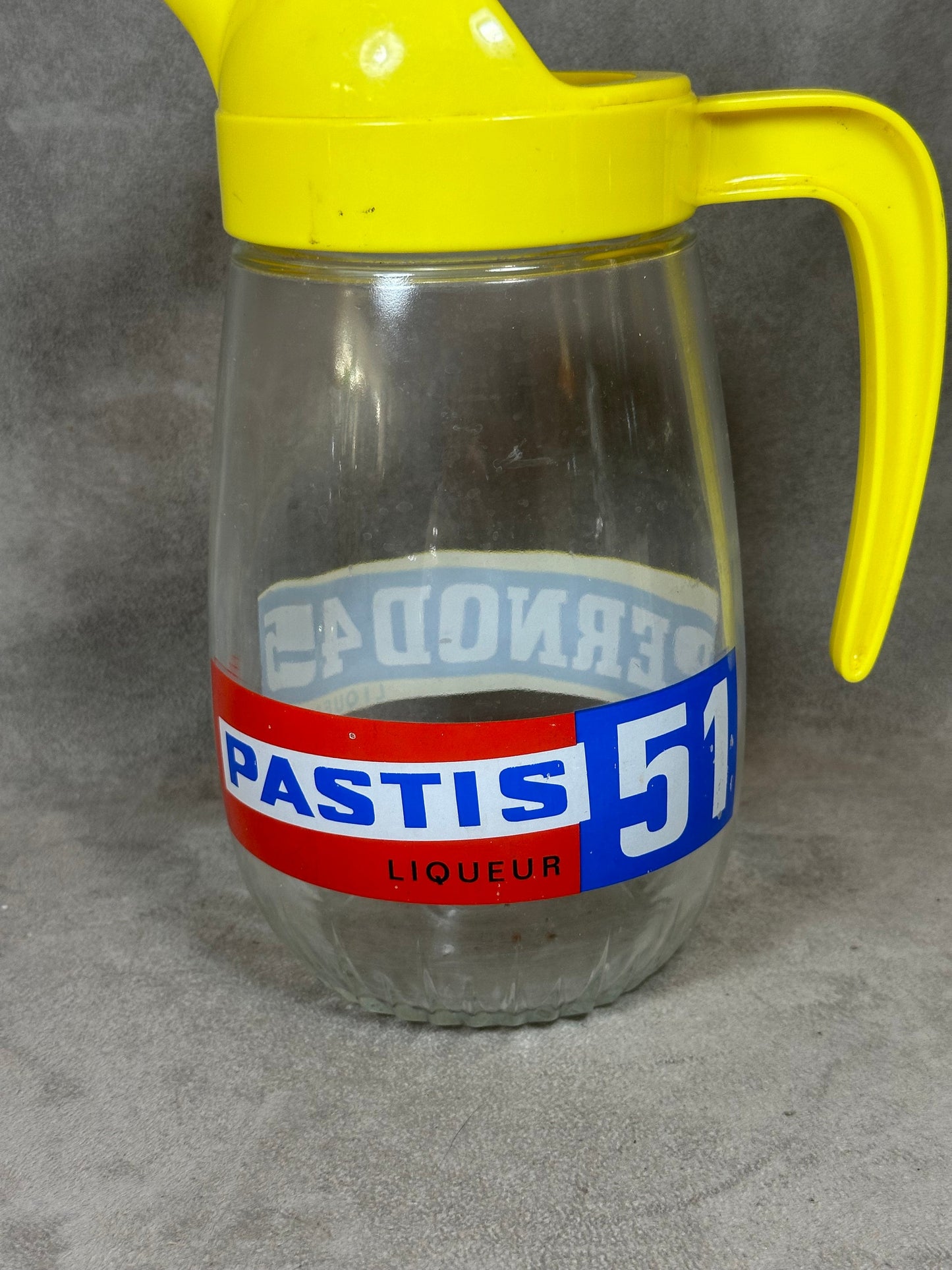Pastis Pitcher 51 Vintage Retro Glass Water Pitcher Made in France 1970s