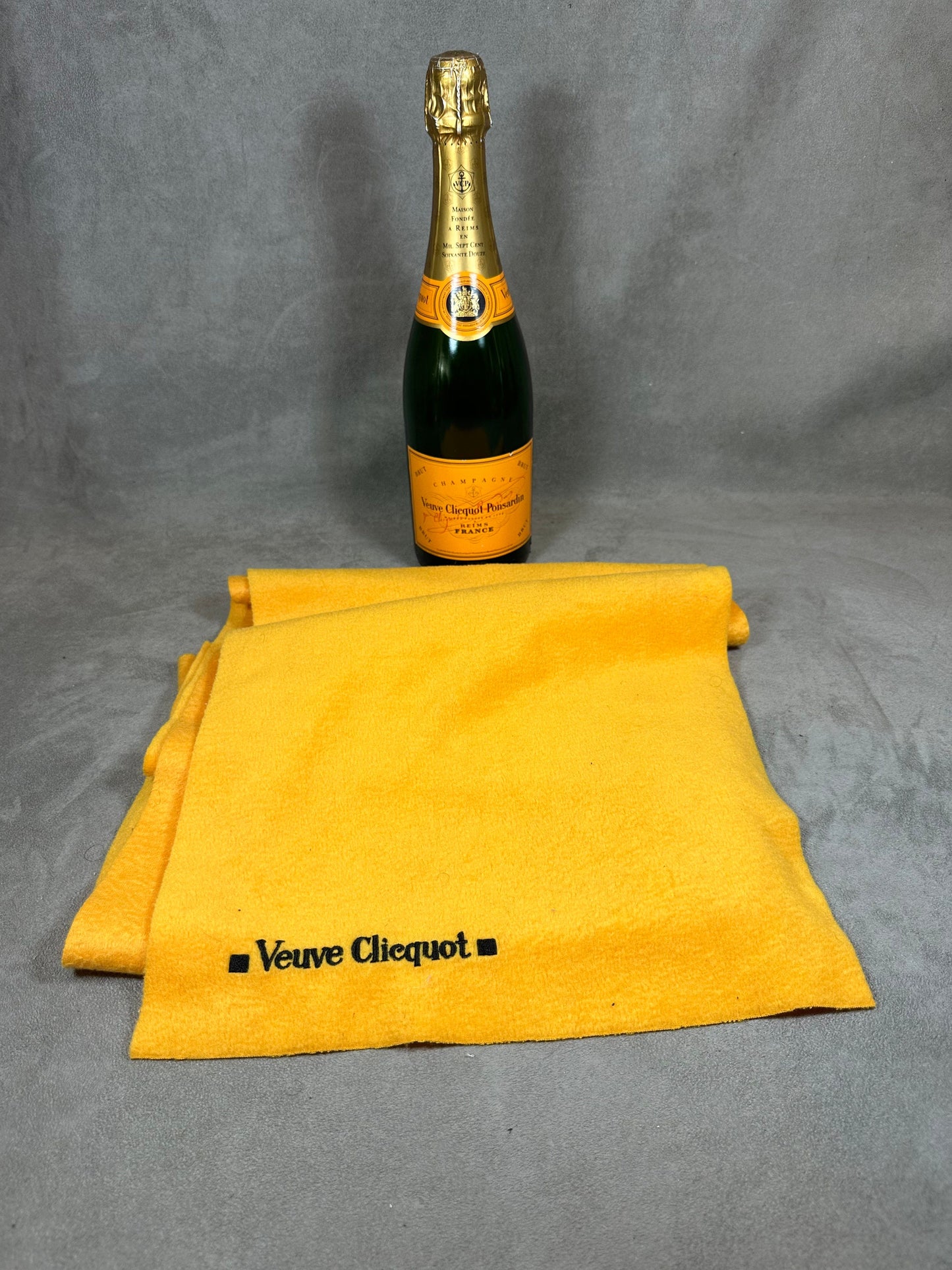 Veuve Clicquot Orange Polyester Scarf 1990s