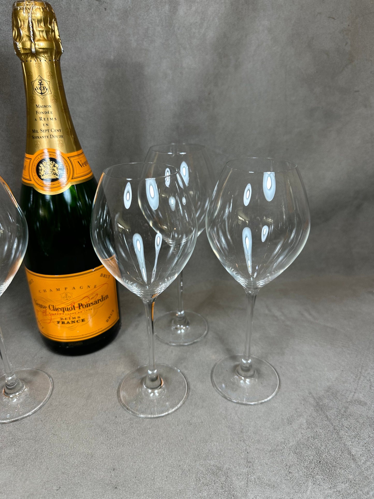 SELTENE 6 Vintage Veuve Clicquot Ponsardin Trendy Prestige Glasflöte