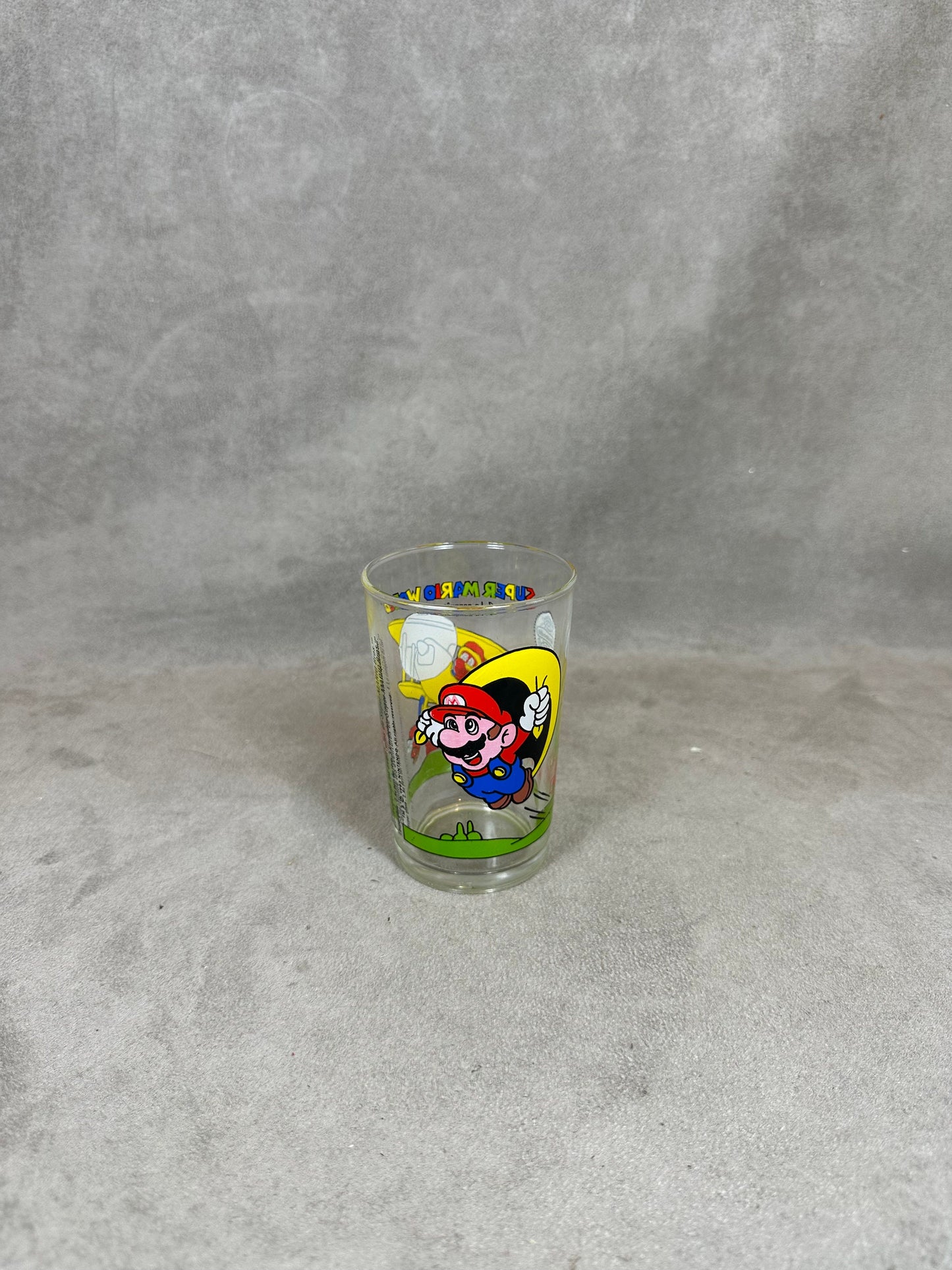 Verre à Moutarde Amora Nintendo Super Mario World, #4 la conquête du ciel, Made in France, Vintage 1993