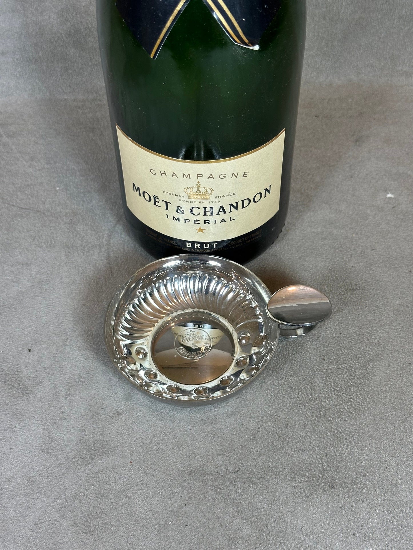 Tastevin en métal argenté Moet et Chandon vintage made in France