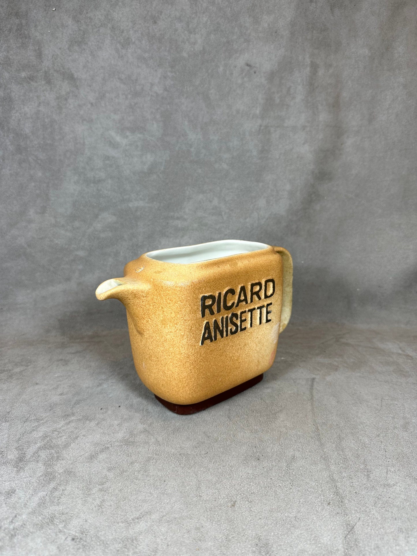 Ricard brown ceramic pitcher Made in France 1970s