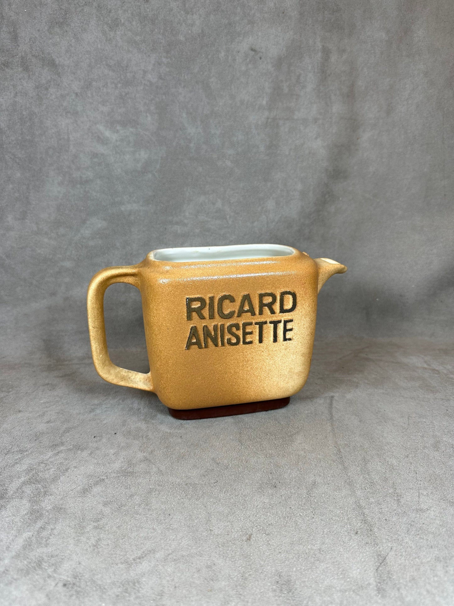 Ricard brown ceramic pitcher Made in France 1970s