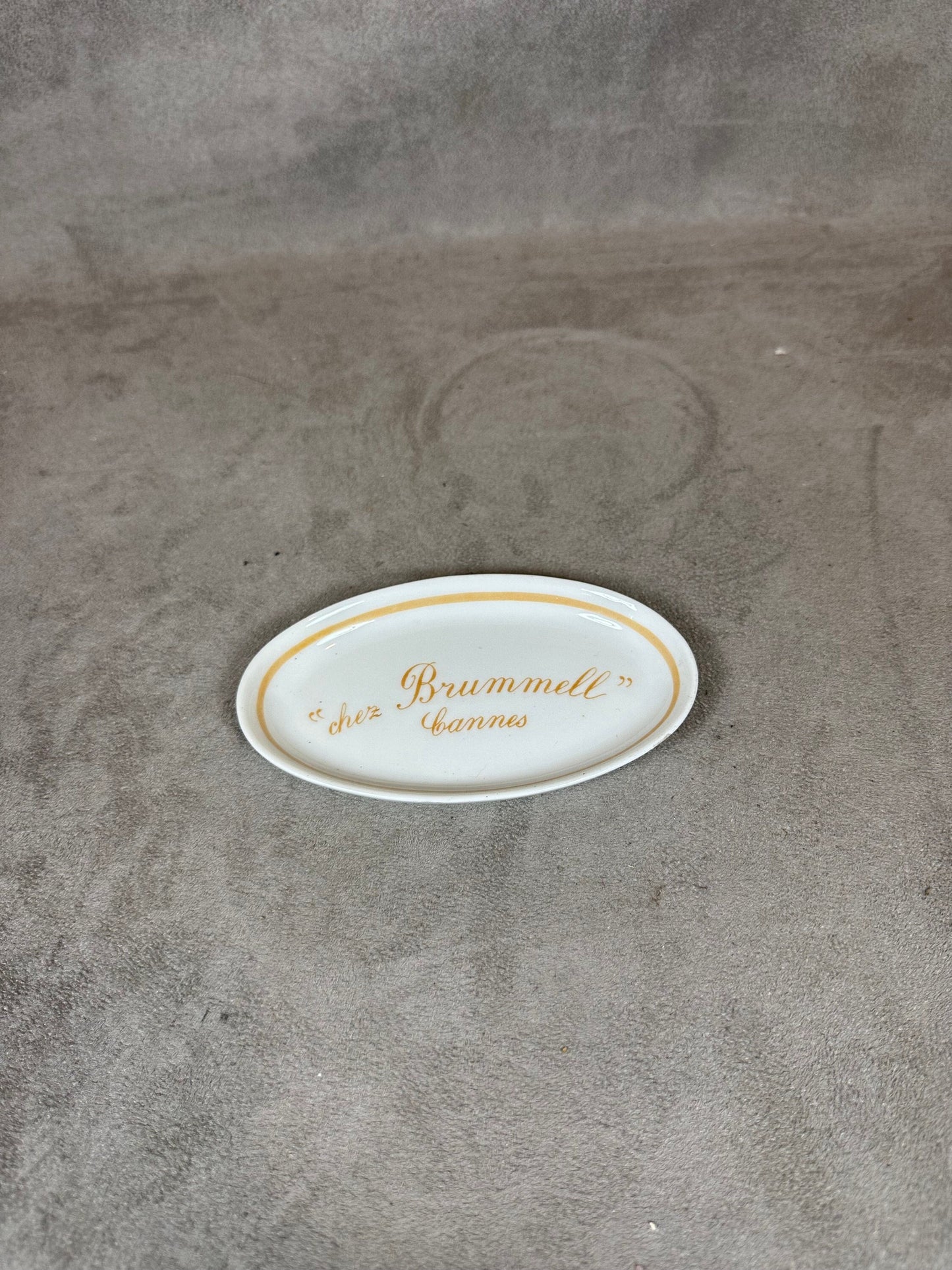 Ashtray Chez Brummell in Cannes in vintage porcelain Made in France