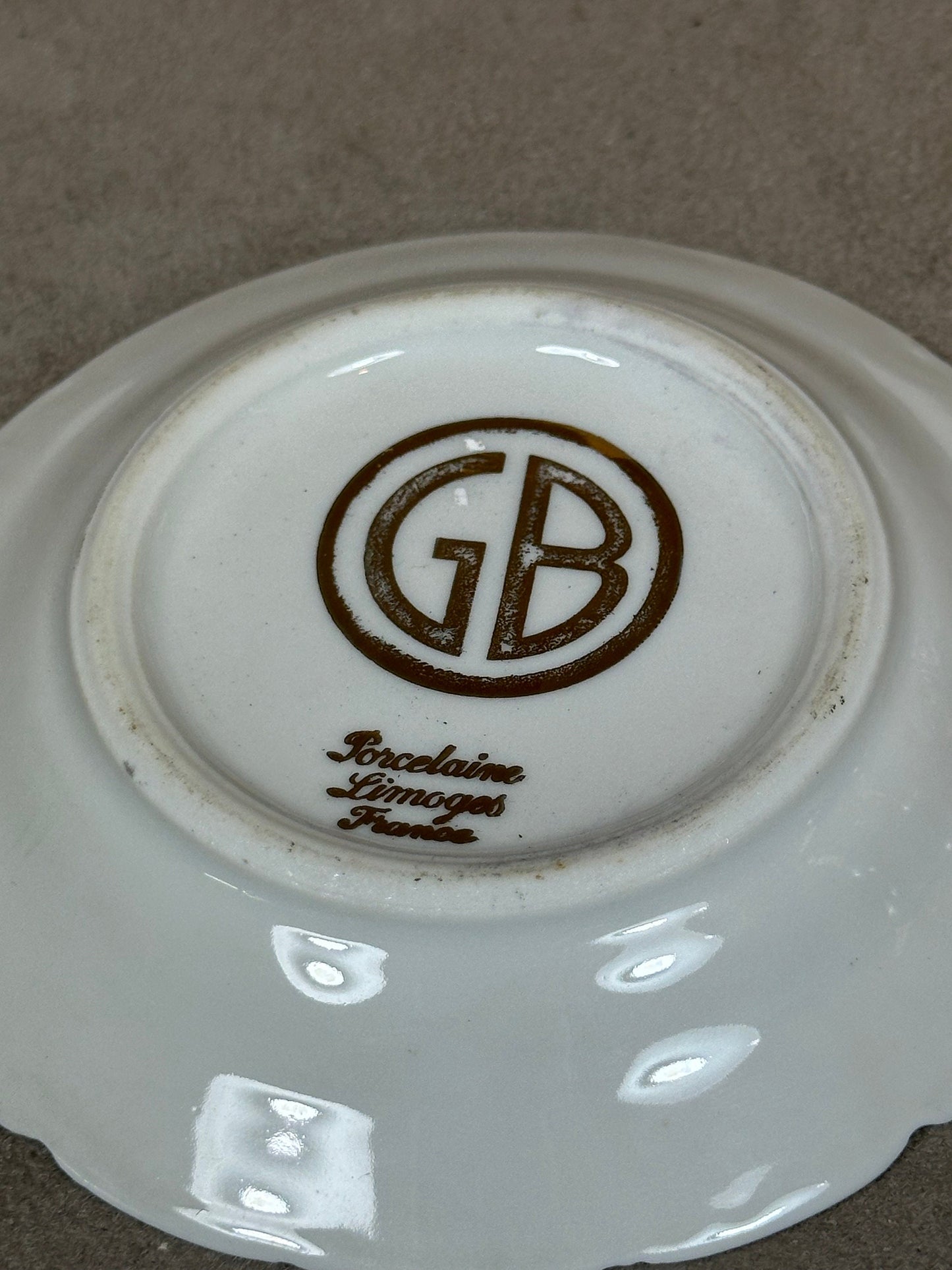 Lot de 3 Cendriers en Porcelaine de Limoges GB, Voitures Pepe Waverley, Panhard Levassor, Fiat, Made in France, Vintage 1970