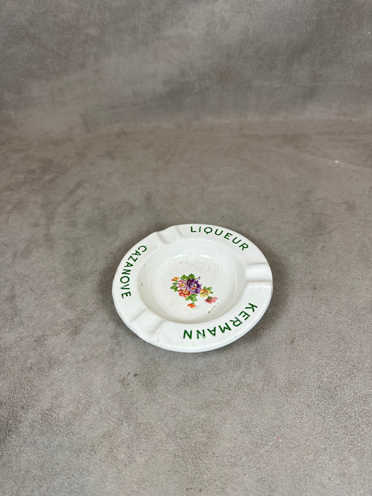 Kermann Cazanove Liqueur Ashtray in Vintage Earthenware Made in France 1950s