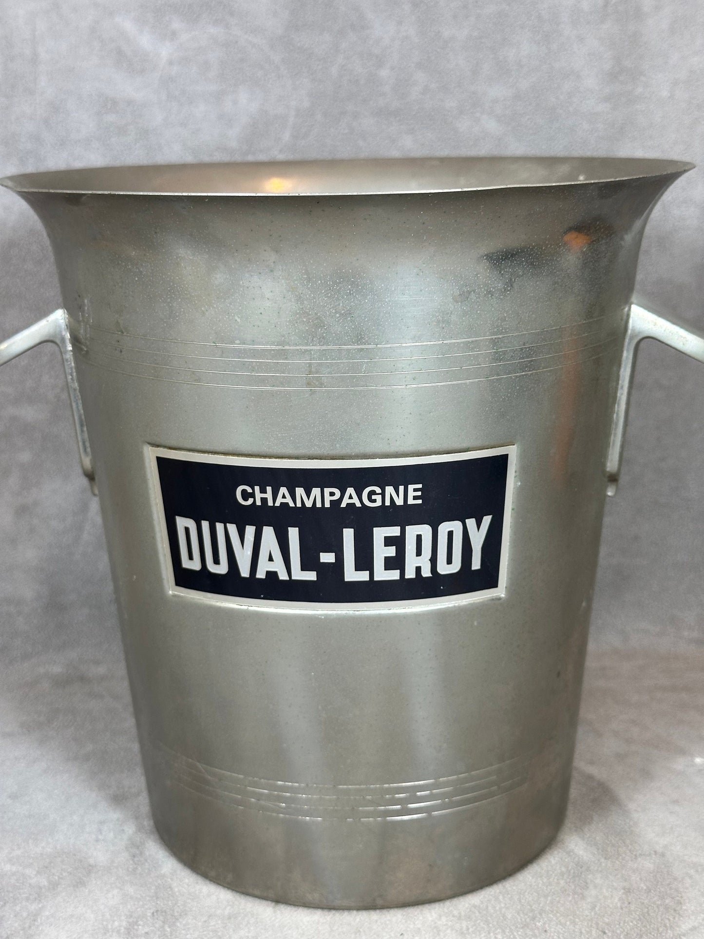 Seau à champagne Duval-Leroy en acier Années 1960